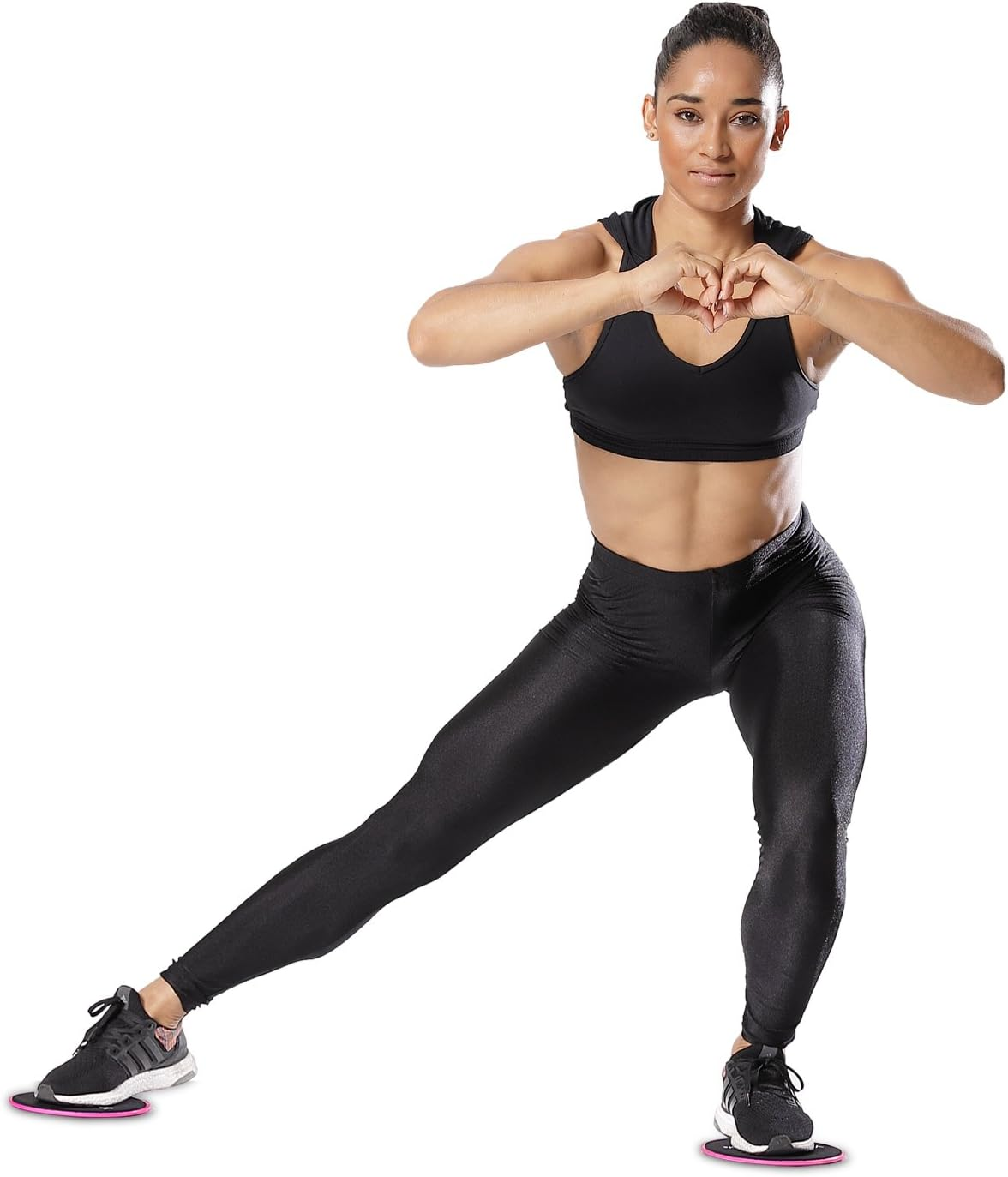 Your Choice Sliders Fitness Equipment Floor Sliders Exercise Core Gliders Gliding Discs for Full Body Workout, Dual Sided for Carpet or Hardwood Floors, Compact for Travel or Home with Carry Bag - Pink image number 5