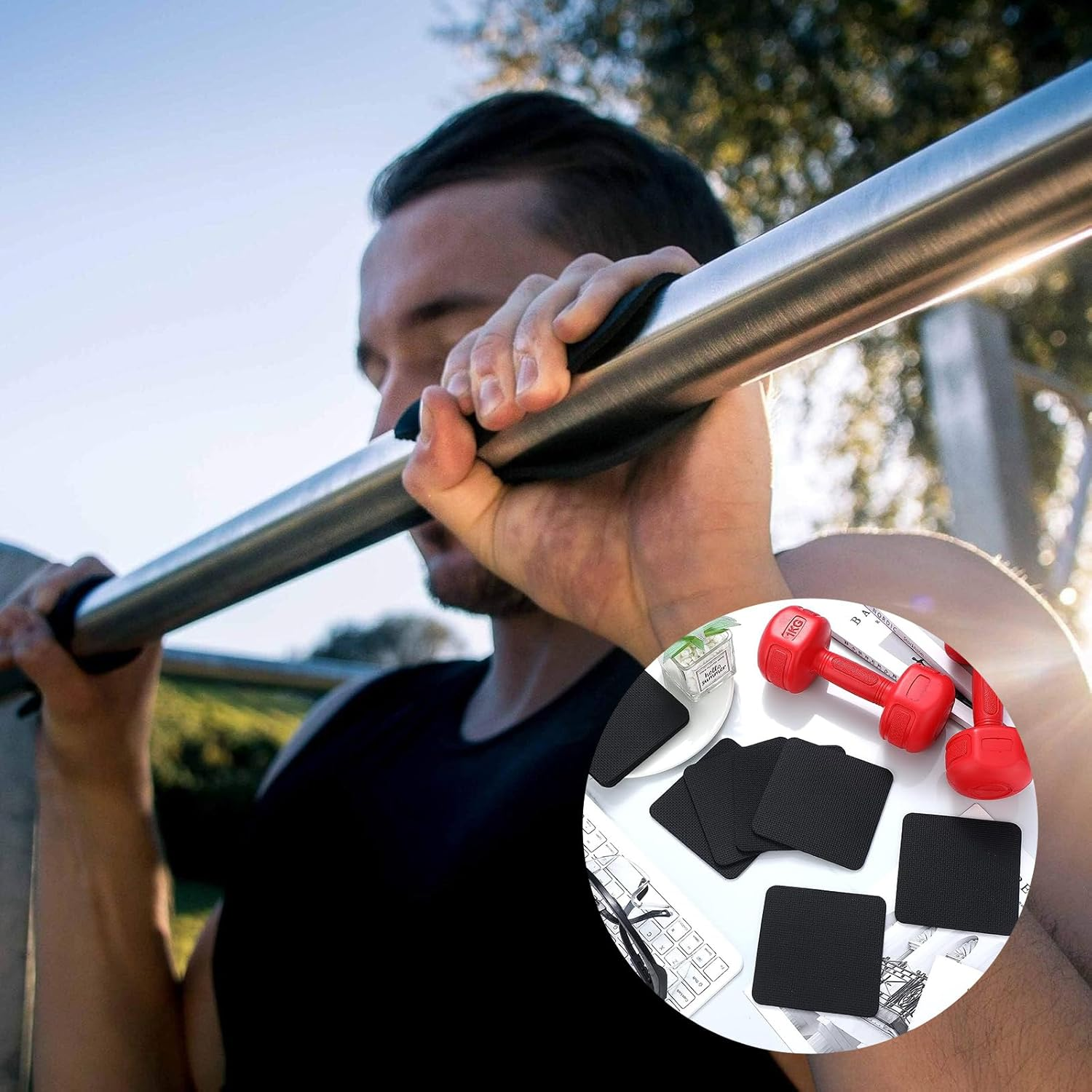 CHEUNGHAO 14Pcs Gym Grip Pads for Weight Lifting - Comfort Workout Grips for Men and Women, Pull up and Training Hand Grips, Durable, Non-Slip, No Sweat image number 5