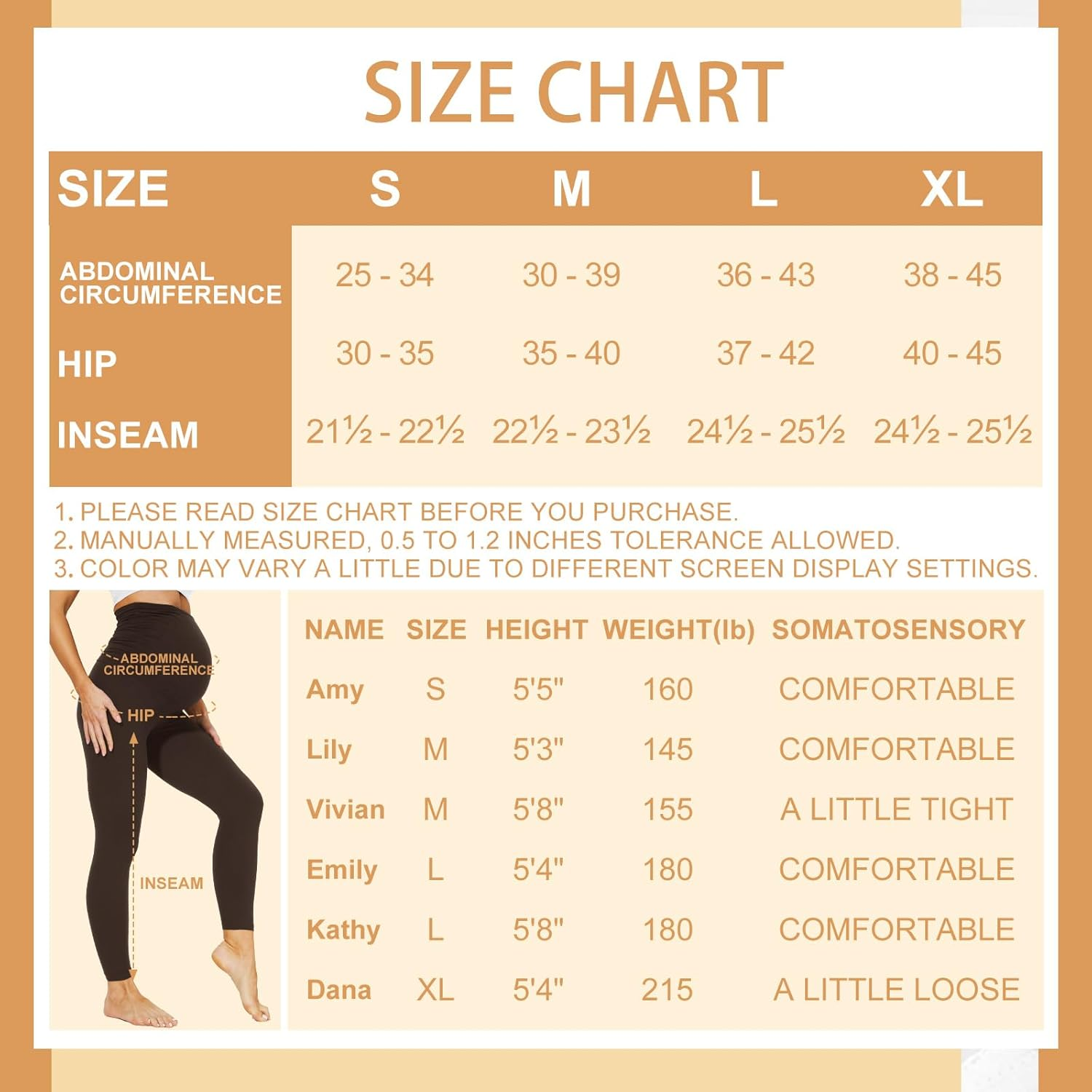 YOLIX Maternity Leggings over the Belly, Womens Black Workout Pregnancy Pants with Pockets image number 3