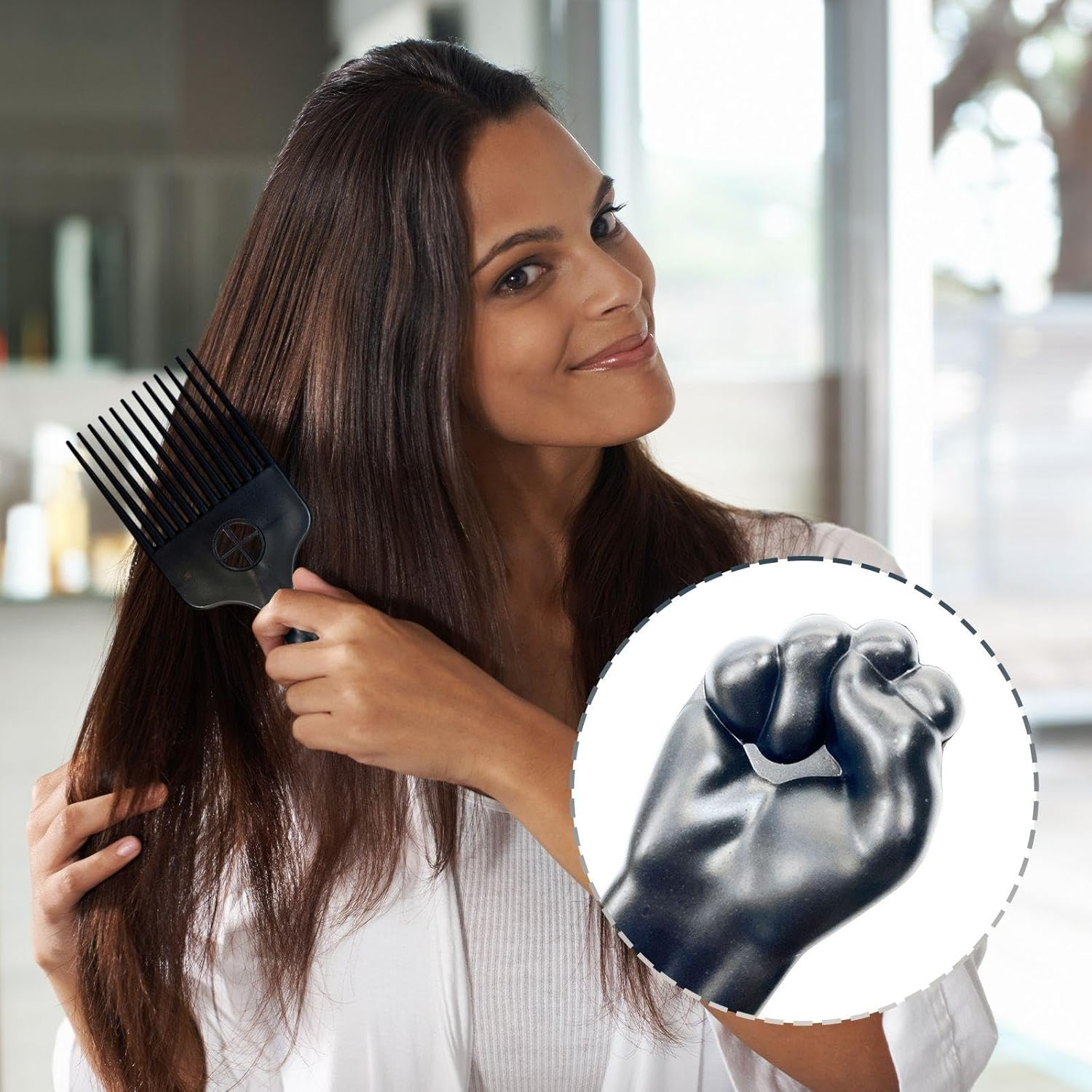 4 Pieces Fist Styling Comb, Funny Comb, Plastic Comb, Hair Comb Hair Styling Tools image number 3