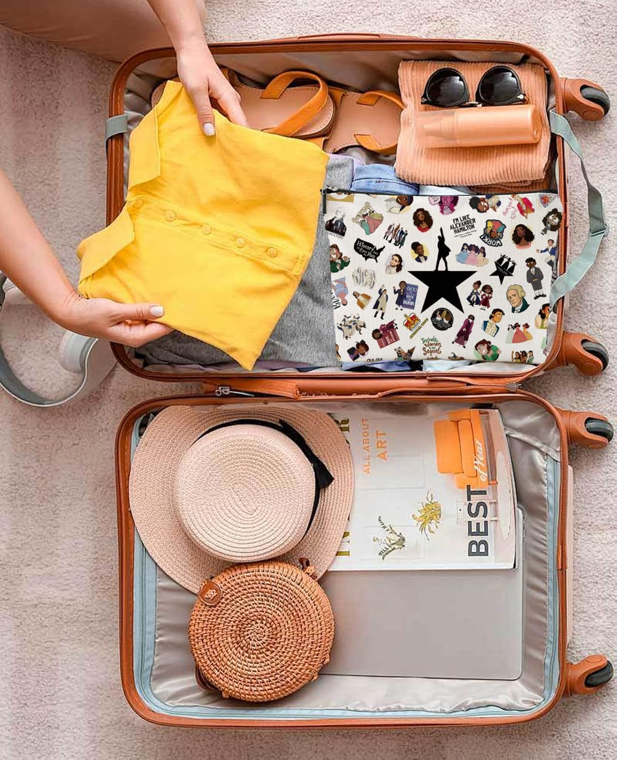 Qualitylife Horror Musical Makeup Bag, White image number 5