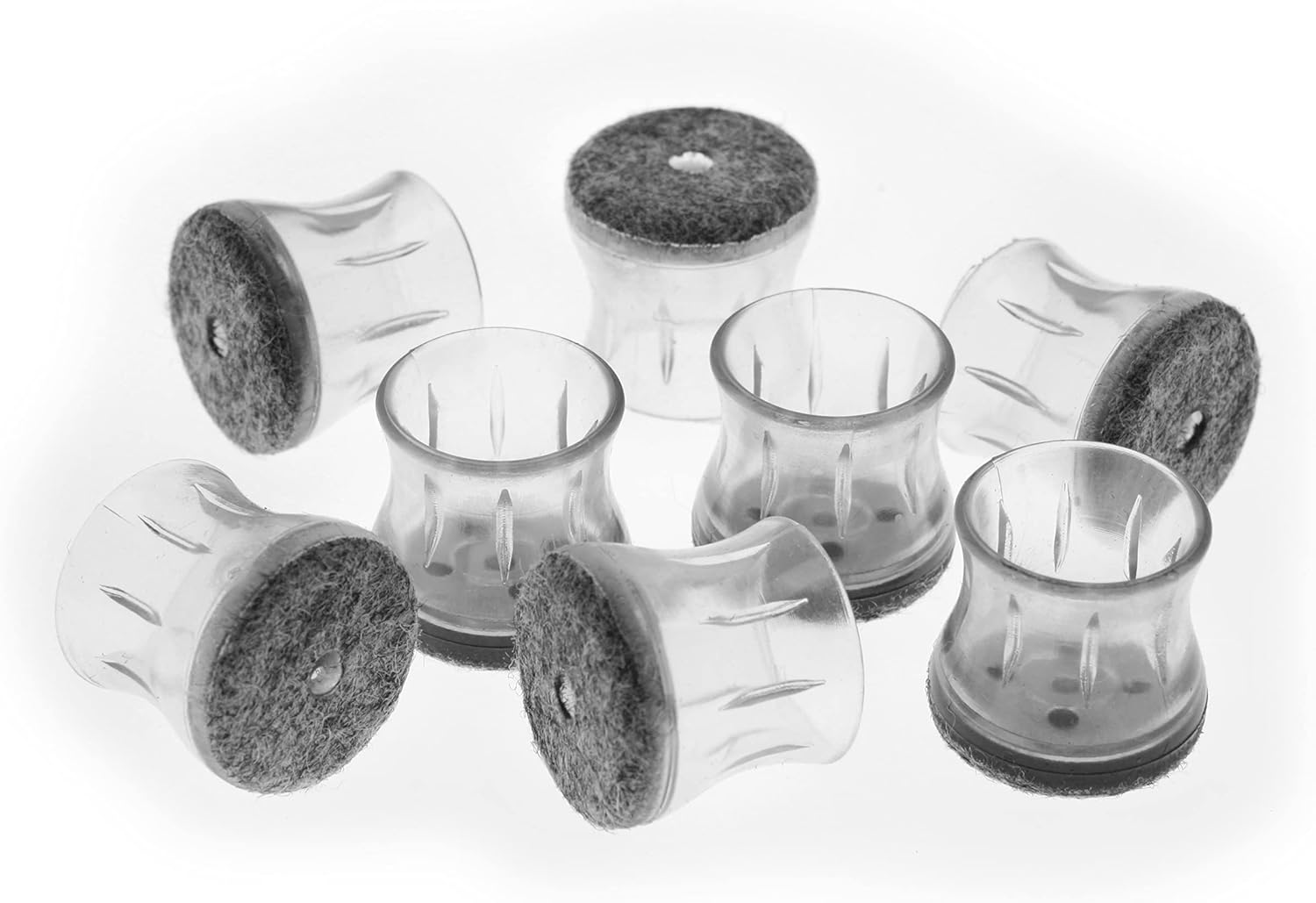 Slipstick Gorillafelt Chair Leg Floor Protectors for Hardwood Floors, Clear Sleeve Felt Pads for Furniture That Stay On, Fits round & Square Legs, Includes 8 Premium Transparent Chair Socks, CB182 image number 2