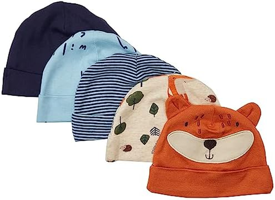 Gerber Baby Girls' 5 Pack Caps image number 4