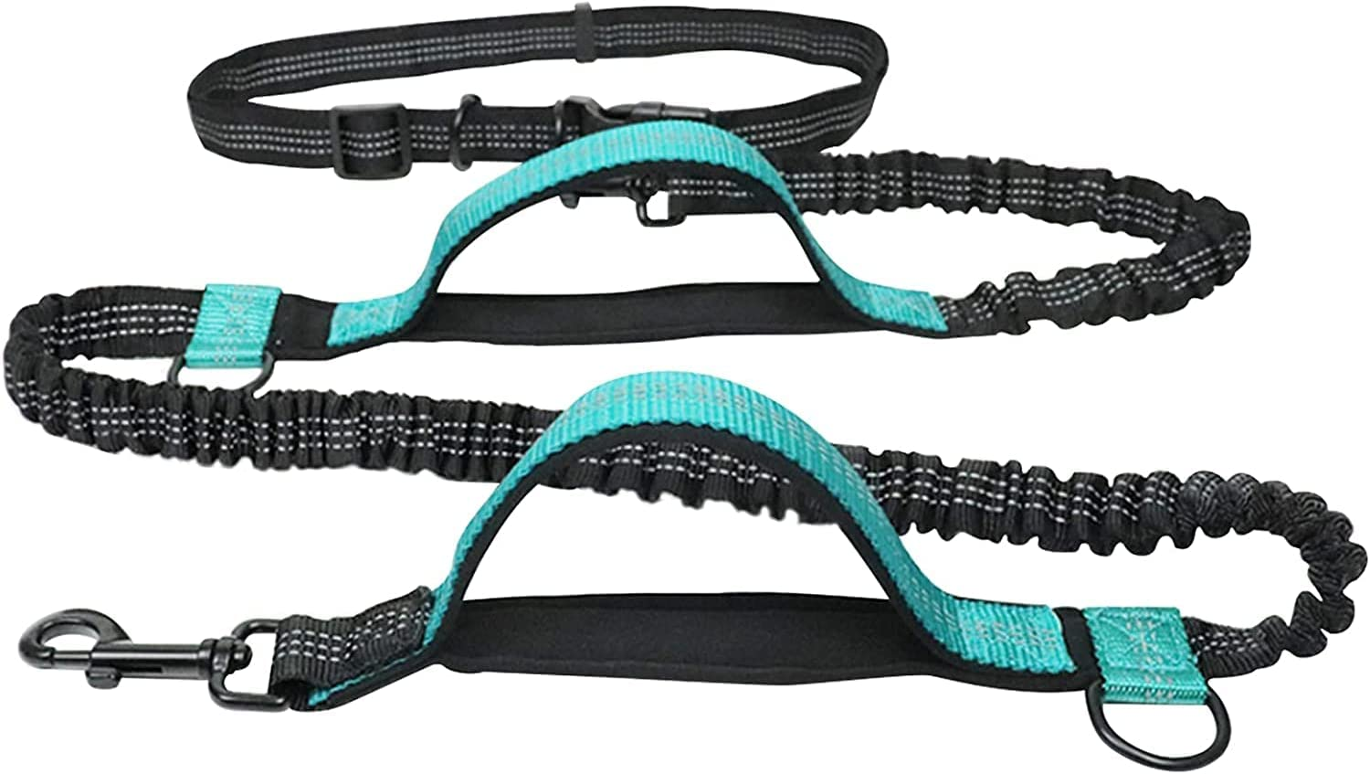 Hands Free Dog Lead for Dog Walking Running Jogging, Retractable, Dual Handle, Shock Absorber, Soft Foam Padding, Adjustable Wasit Leash image number 3