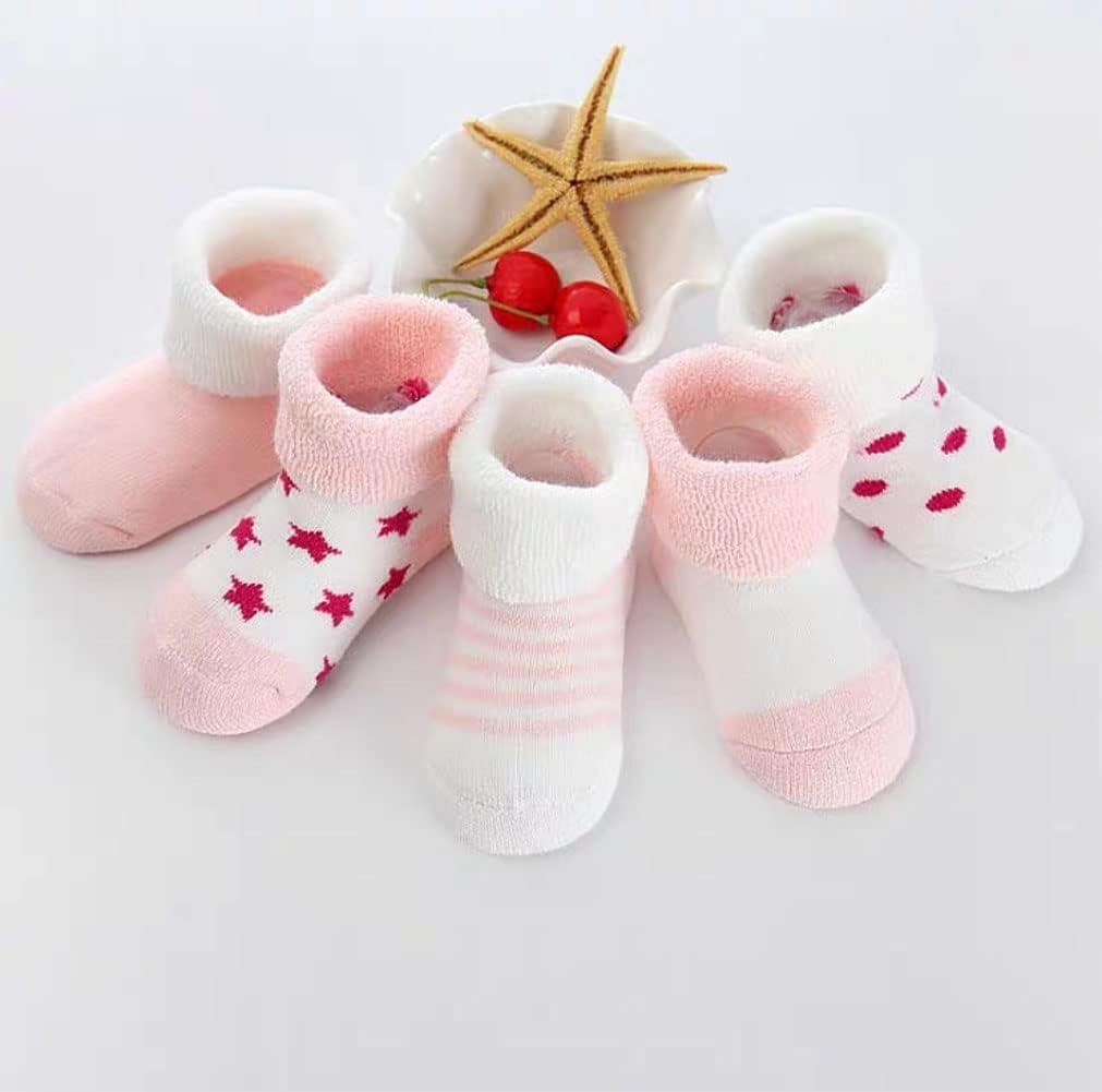 Fedmois Pack of 5 Baby Winter Socks Thick Thermal Socks Cotton Lined image number 4