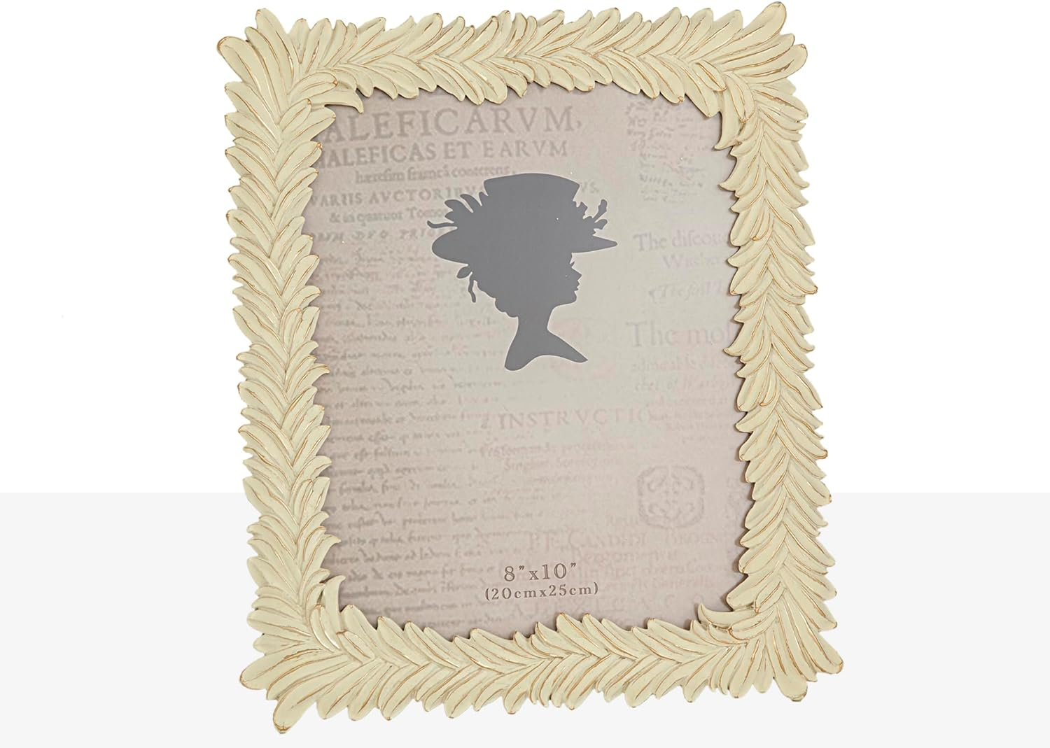 Portafoto Resina Cream Hojas