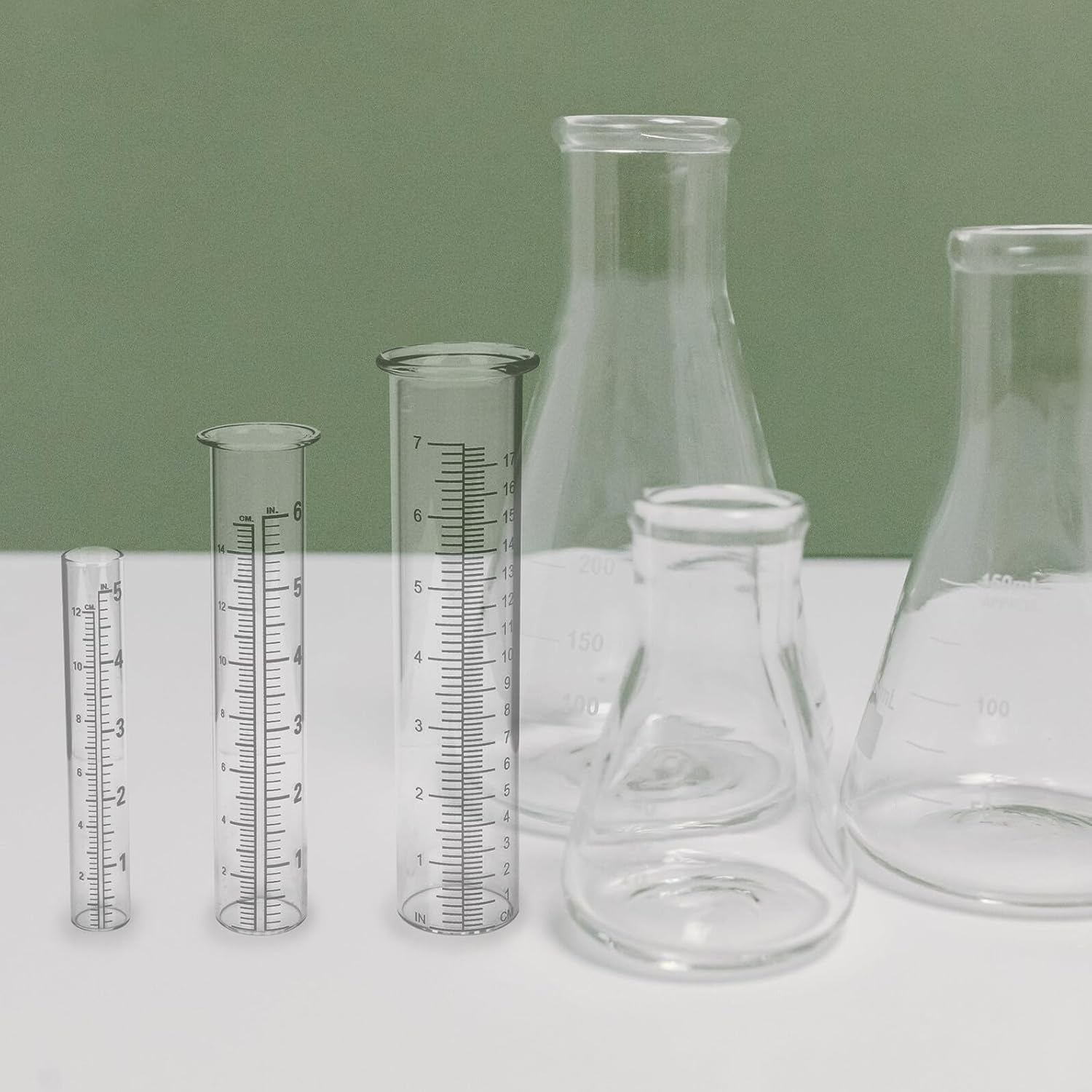 Ifundom 3Pcs Glass Rain Gauge Tubes Precision Rainfall Measuring Cylinders Outdoor Weather Instrument Transparent for Garden Use image number 3