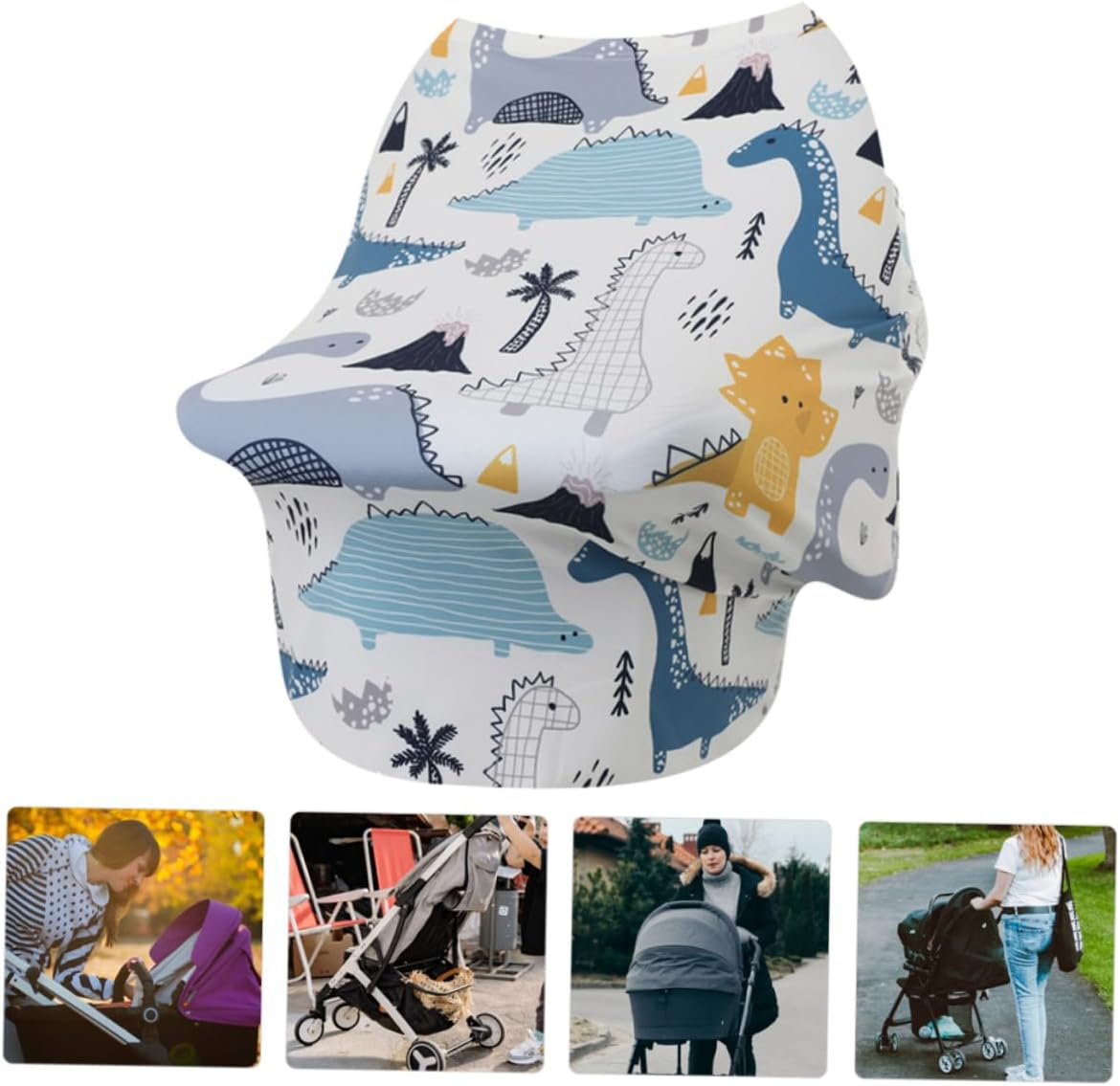 LABRIMP Cotton Multifunctional Nursing Cover Scarf for Breastfeeding and Stroller Use Windproof Stroller Cover and Privacy Cloak Soft Breathable Outdoor Nursing Accessory for Mothers image number 1
