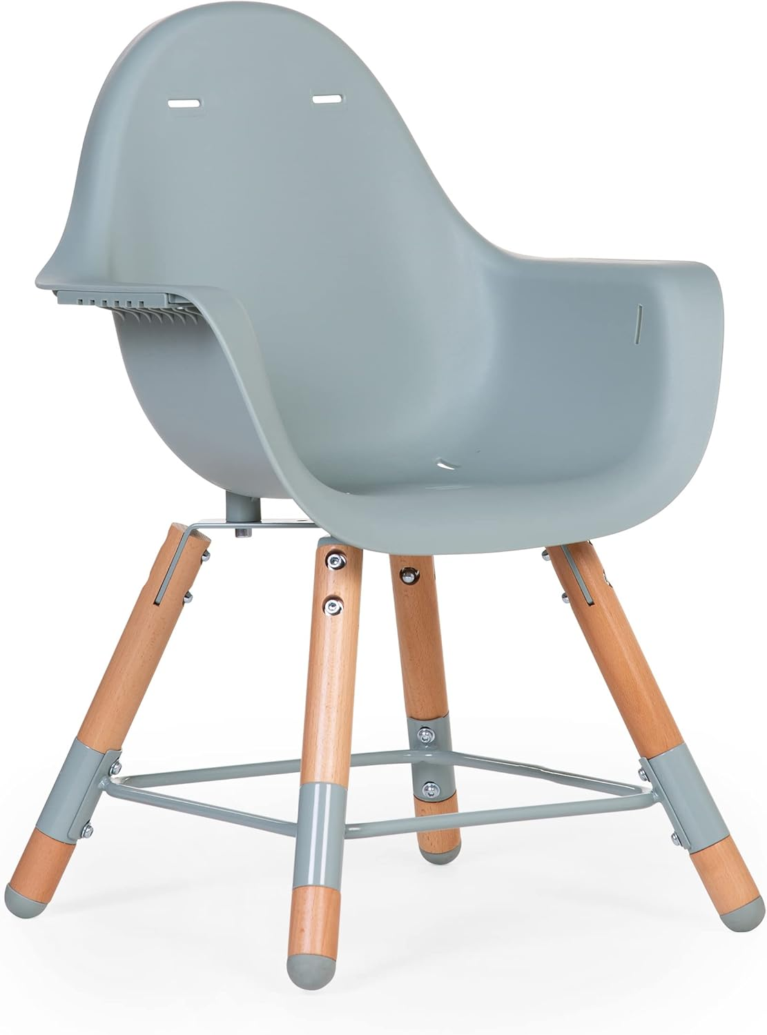 CHILDHOME, Baby/Child High Chair, Evolutive, from 6 Months up to 6 Years, Height Adjustable, 5 Point Harness, Many Accessories, Compatible with Evolu Baby Newborn Seat, Beechwood, Evolu 2, Mint
