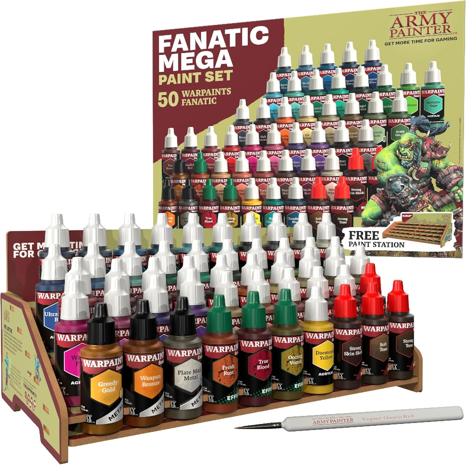 The Army Painter Warpaints Fanatic Acrylic Paint, Mega Paint Set, Multicolor, 18 Ml (Pack of 50)