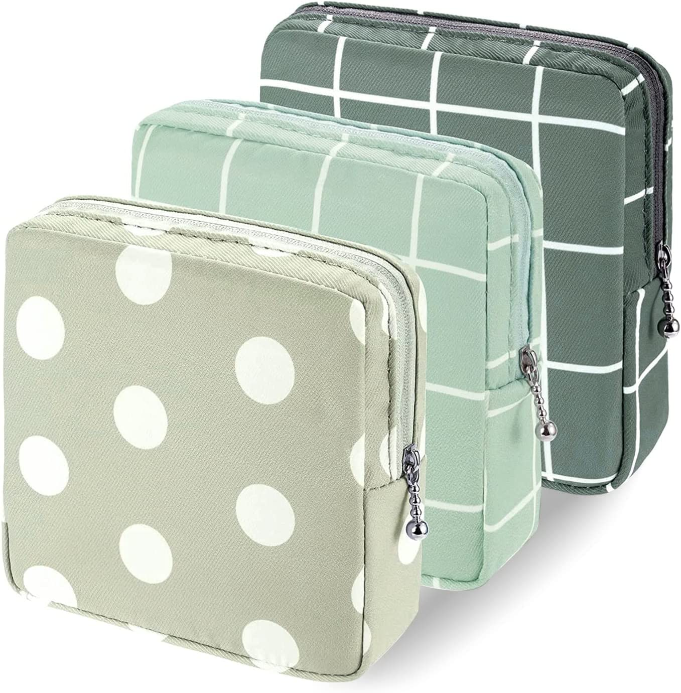 Vin Beauty 3Pcs Period Bag,Period Pouch,Sanitary Napkin Storage Bag, Portable Reusable Menstrual Pads Bags,Tampon Storage Pouch for Women Teen Girls,Pad Bag,Feminine Care,Tampons Holder for Purse