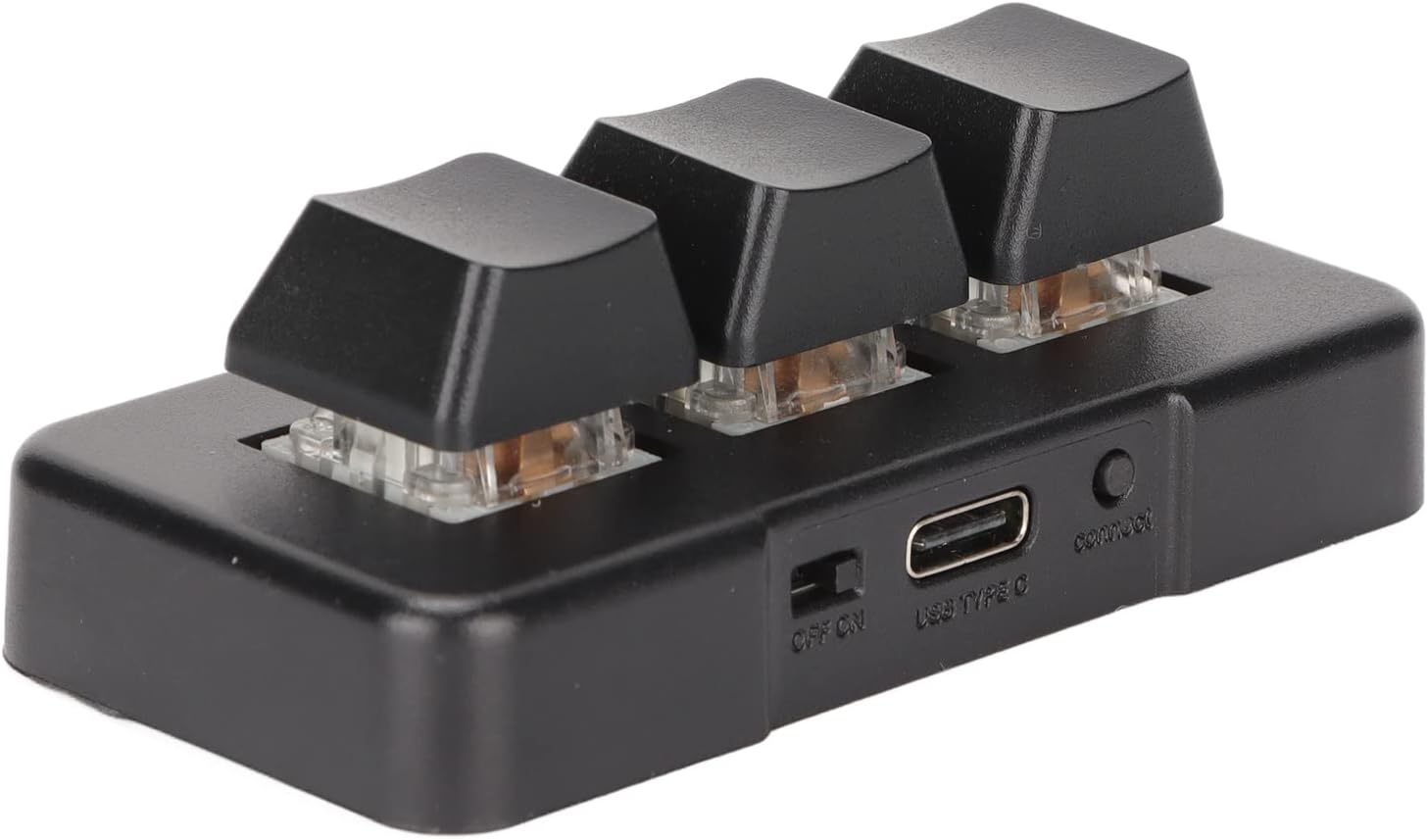 3 Key Keypad, Macro Keypad for Computer, Mechanical Gaming Keyboard USB Game Keyboards Wired RGB Keypad with Programmable Desig (Black)