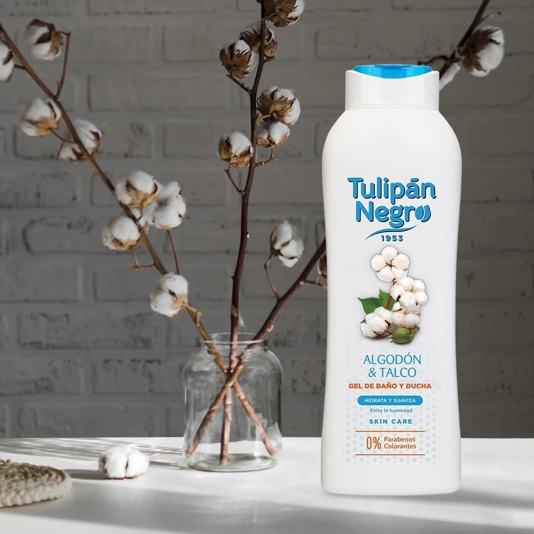 Tulipan &ndash; Black Cotton and Powder Bath & Shower Gel 600 Ml + 20% Free Women image number 1