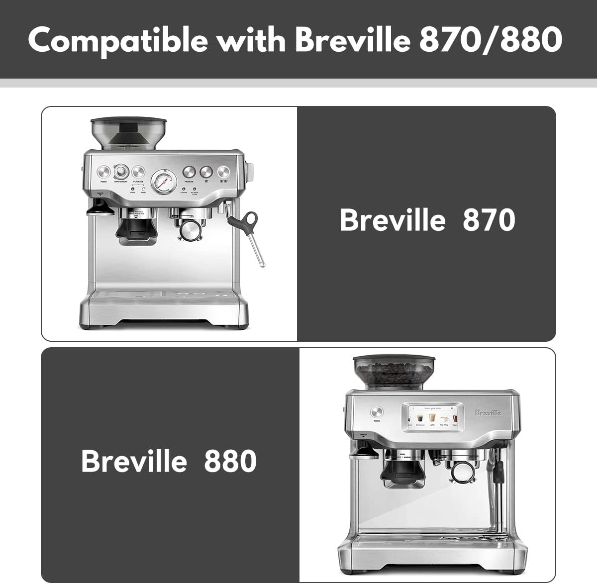 Espresso Machine Silicone Mat, Proxima Direct Coffee Machine Top Cover Anti-Scratch Not Easily Deformed Fast Drying Mat Non Slip Pad Compatible with BES870/880, Barista Accessories - Grey image number 3