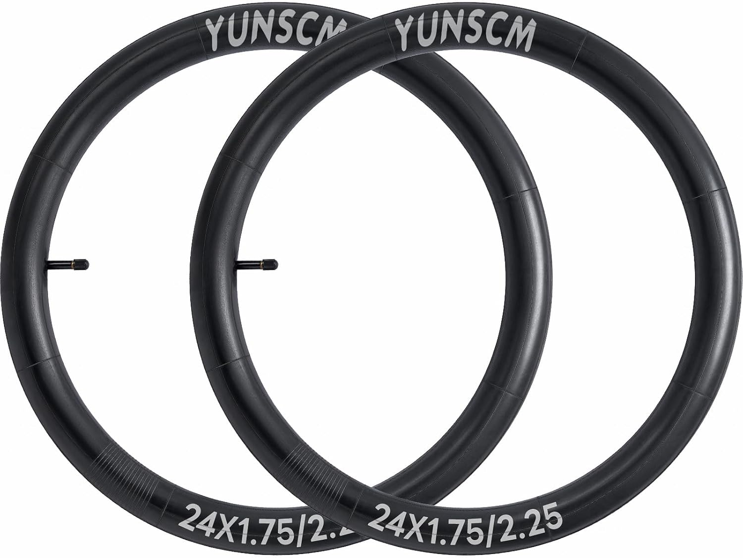 Yunscm 2 Pcs,Heavy Duty 24X1.95 Bike Tubes,24X1.75/2.25 Bike Inner Tubes Schrader Valve 32Mm,24X1.75/1.95/2.10/2.125/2.25 Mountain Bike Tubes,Compatible with 24&ldquo;X1.75&ldquo; to 24&rdquo;X2.25&rdquo; image number 2