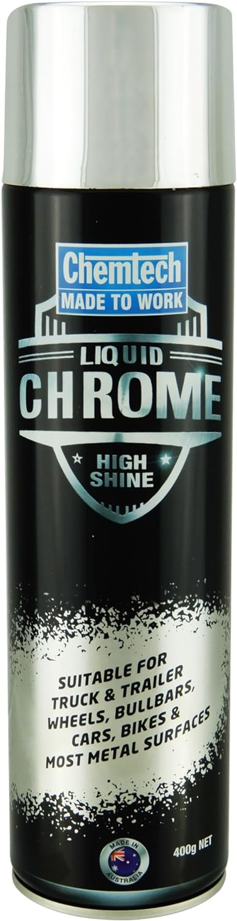 Liquid Chrome High Shine Paint Sutaible for Truck & Trailer Wheels Cars and Bike (Pack of 1, 400G)