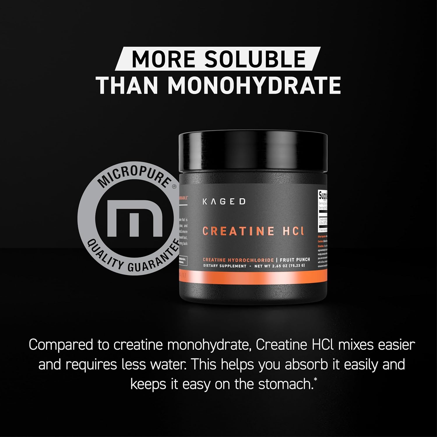 KAGED MUSCLE Patented C-HCI Creatine - Lemon Lime image number 6