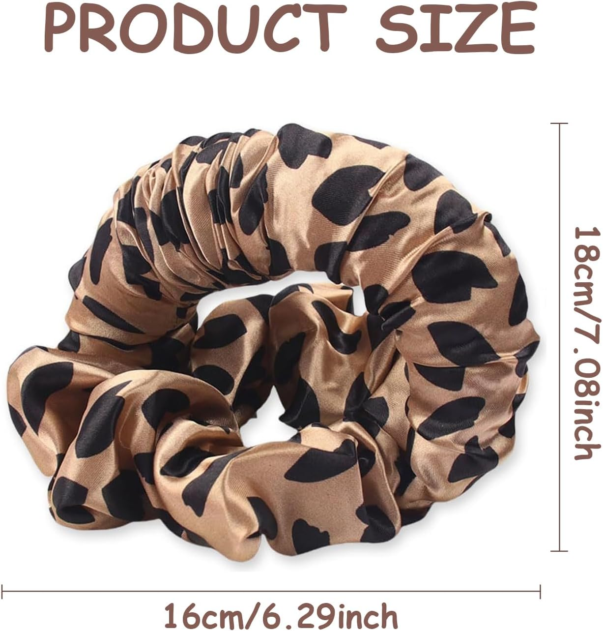 Huotflame Curlers without Heat for Women - Heatless Hair Curler Scrunchie Set for Natural Styling - Lightweight Sleep Curling Band for Overnight Curls - Perfect for Travel and Home, Brown Dots image number 1