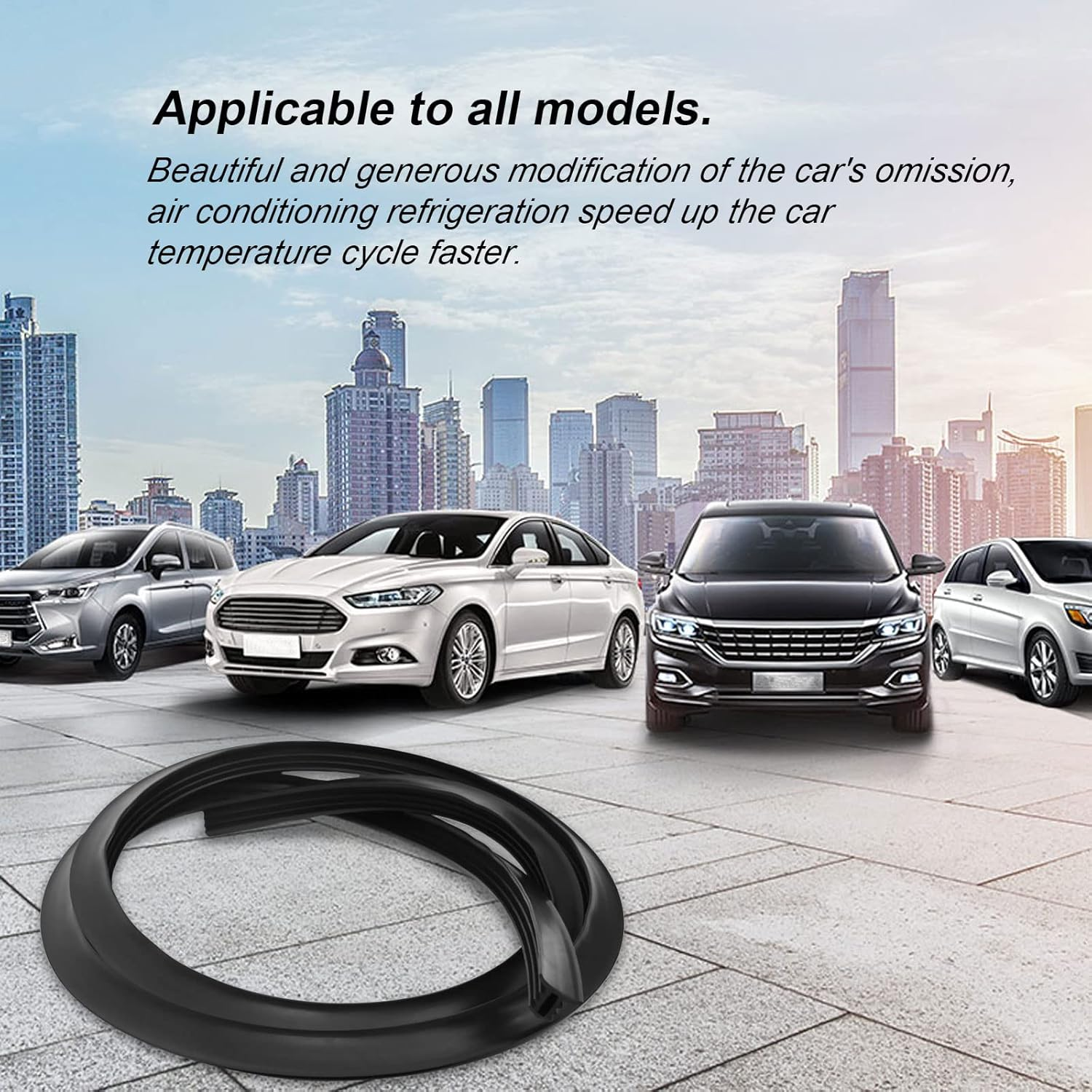 2.0M Universal Car Slit Windshield Trim Strip, Car Rubber Seal Protector Guard Strip, Car Dashboard Seal Strip, Dashboard Panel Sound Insulation Adhesive Strips, Suitable for Cars, Trucks, Boats, Rvs image number 4