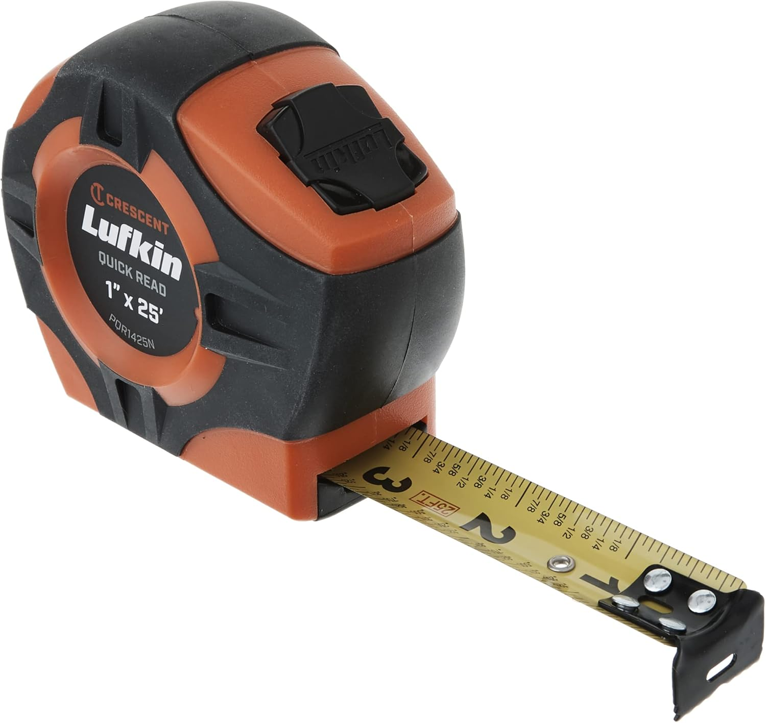 Lufkin Crescent 1" X 25' Quikread&reg; Power Return Yellow Clad Tape Measure image number 6