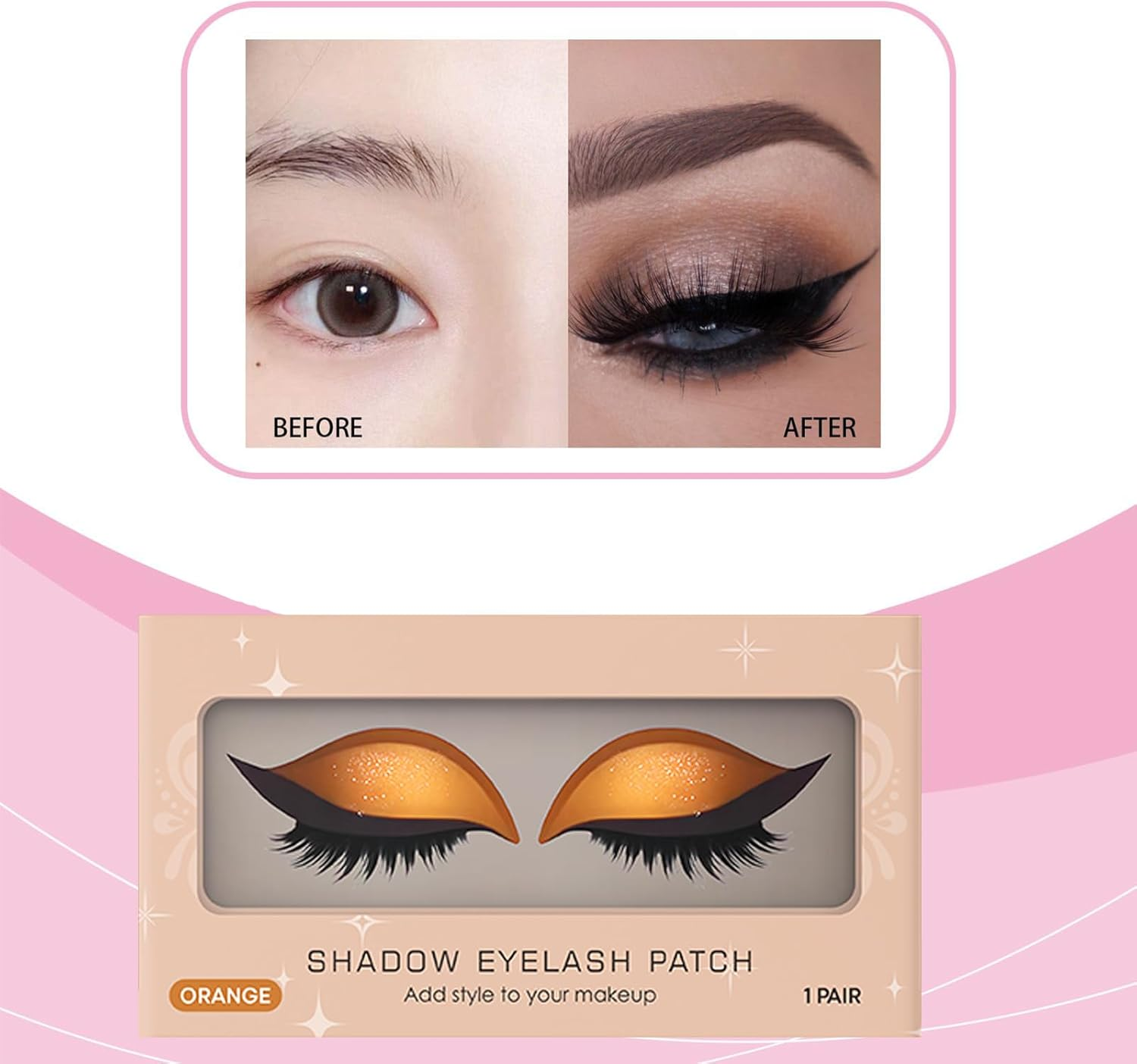 Gupcaqosjw Eyelash Shadow Patch,Reusable Eye Makeup Stickers - Waterproof Eyeshadow Eyelash Patch for Women Festival Travel Wedding Cosplay Night Out Stage Halloween Photoshoot - Gray image number 7