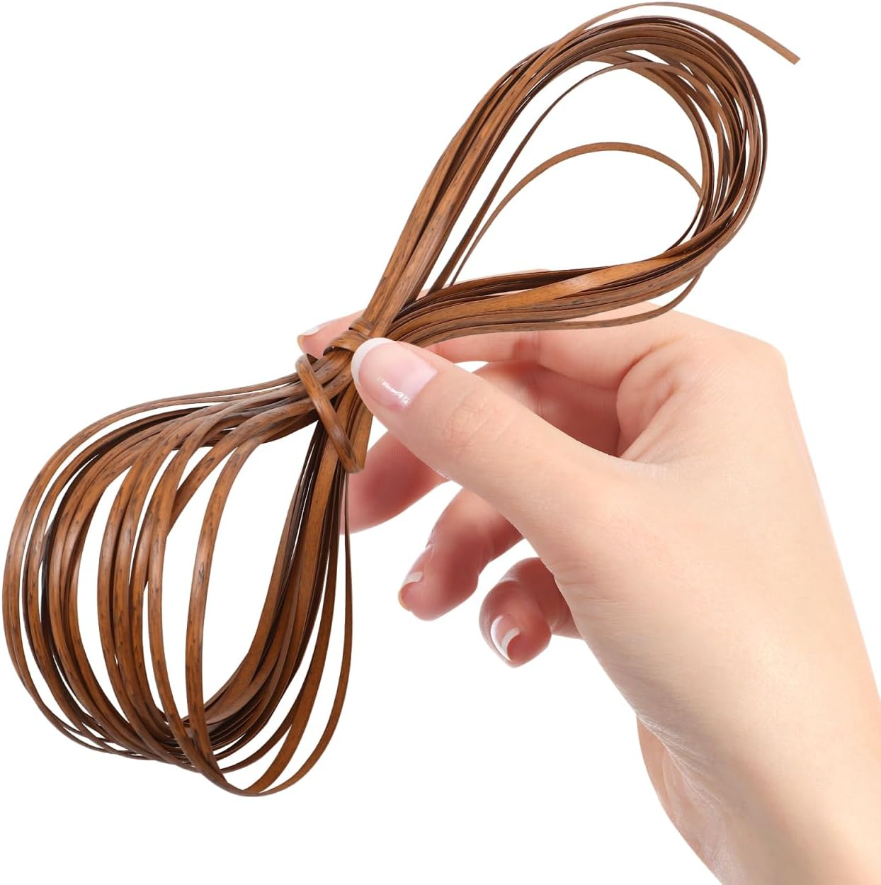 Luxshiny Wicker Repair Kit Coffee Woven Rattan Plastic Weaving Material Rattan Furnitures Fix Kit for Chair Repair Table Knit Storage Basket Patio Chair