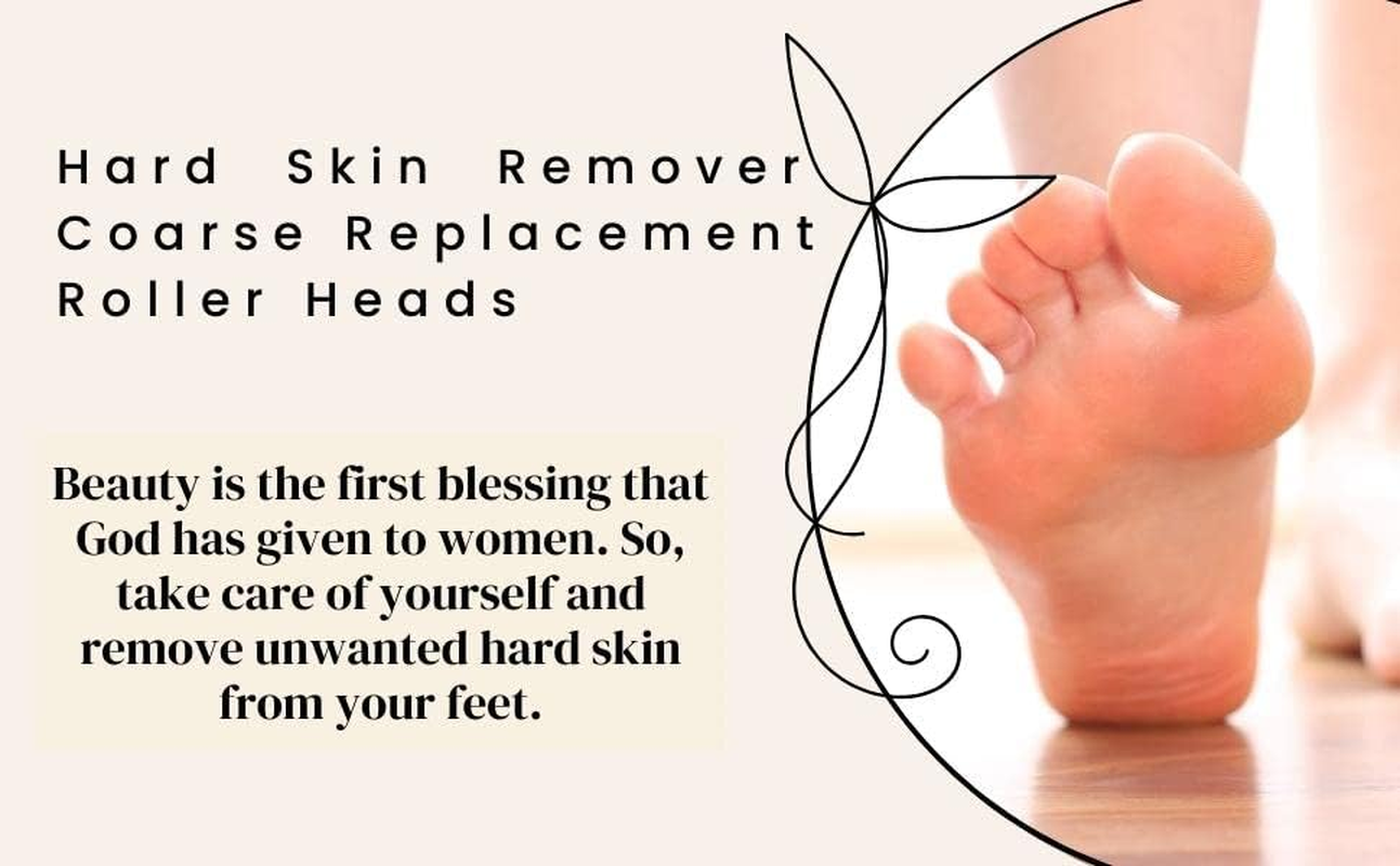 For Scholl Velvet Smooth Express Pedi Replacement Rollers Heads Refills Hard Skin Remover Foot Callus Remover for Feet &ndash; Foot Soak, Feet Hard Skin Remover Foot Scrub (Black Extra Coarse, 8) image number 6