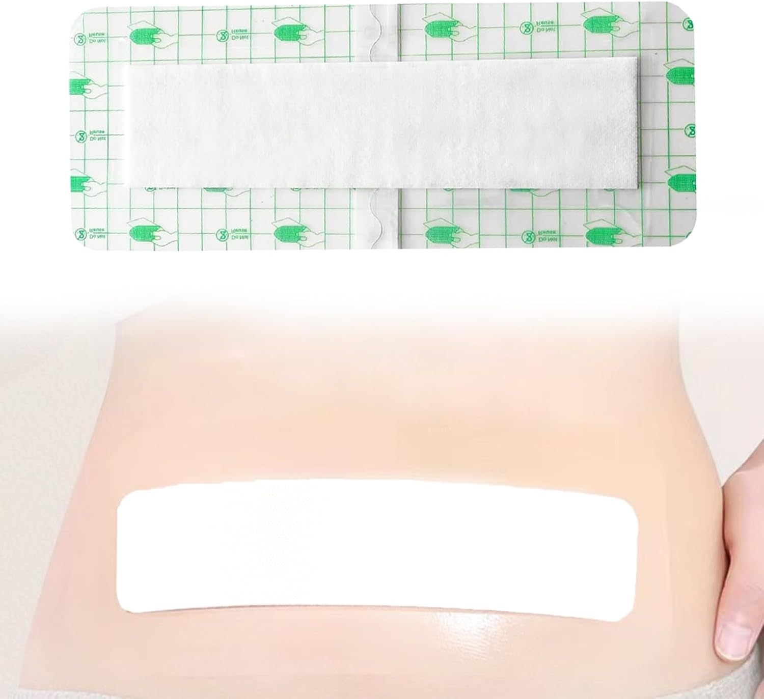 Film Wound Incision Island Dressing,Waterproof Bandage Gauze Absorbent Patche,Adhesive Shower Shield for after Surgery-6Pcs
