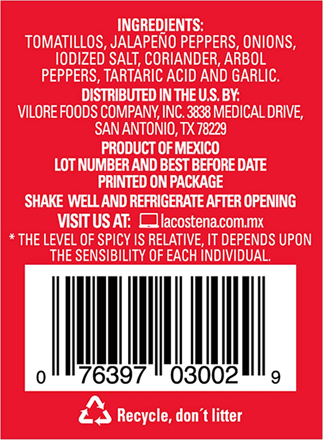 La Costena Green Medium Mexican Salsa, 475 G image number 2