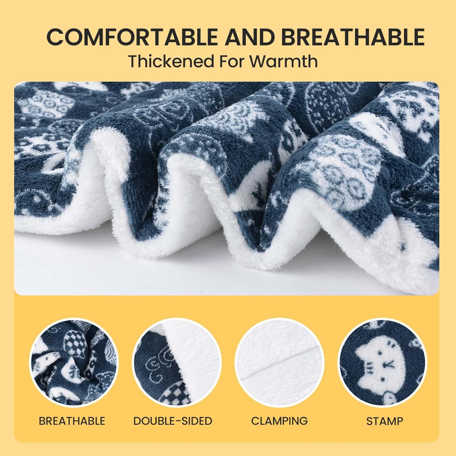 Pet Blanket Premium Fluffy Flannel Cushion,Soft and Warm Mat for Puppy Dog Cat,Dog Bed Mat for Small Medium Dogs Washable Pet Kennel Pad for 27 Inch image number 5