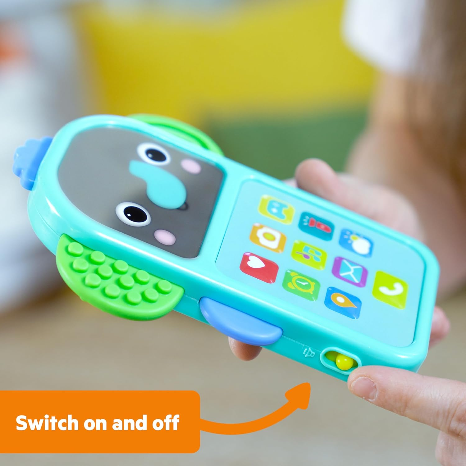 Bright Starts Elephone Baby Phone Toy for Mini-Me Fun with Music and 20+ Sound Effects, 6 Months & Up - Elephone image number 6