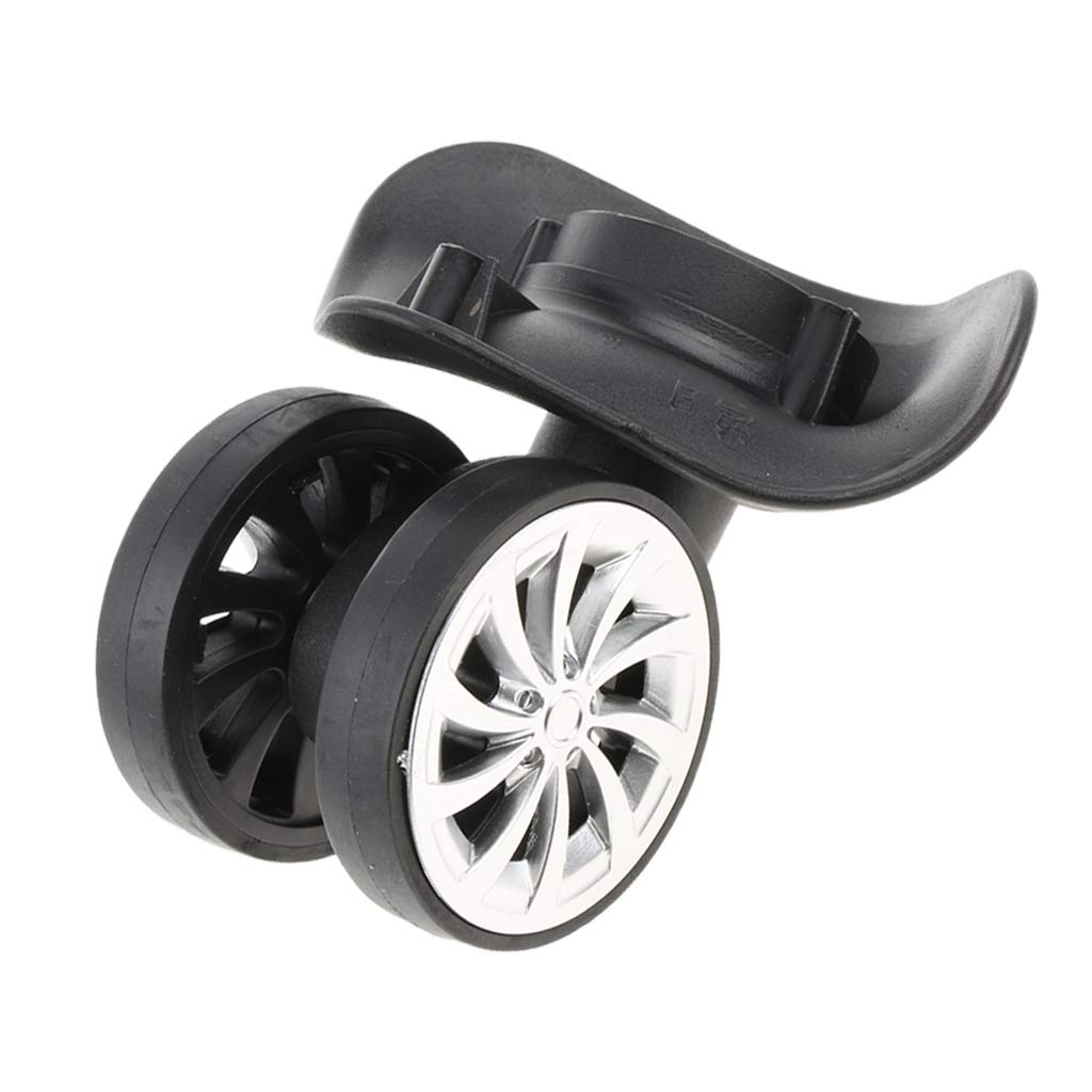 B Baosity 2 Pieces Suitcase Luggage Wheels Replacement Swivel Mute Casters for Trolley Black image number 6