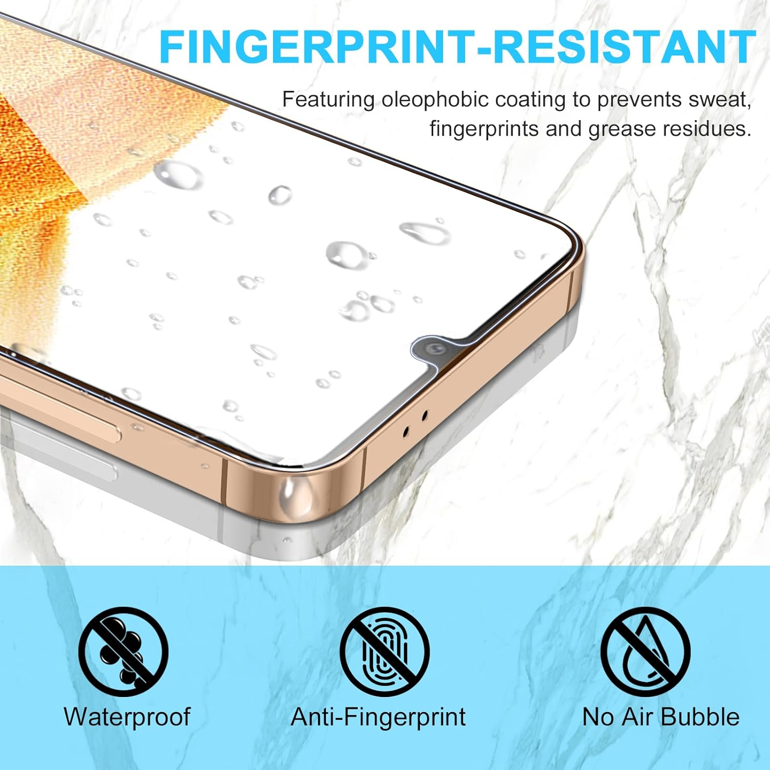 Viojrlra Pack of 3 Tempered Glass Screen Protector for Samsung Galaxy A33 5G / A22 4G, 9H Hardness Screen Protector, HD Clear Screen Protector, Free from Scratches, Anti-Bubble, Ultra Resistant Film image number 4