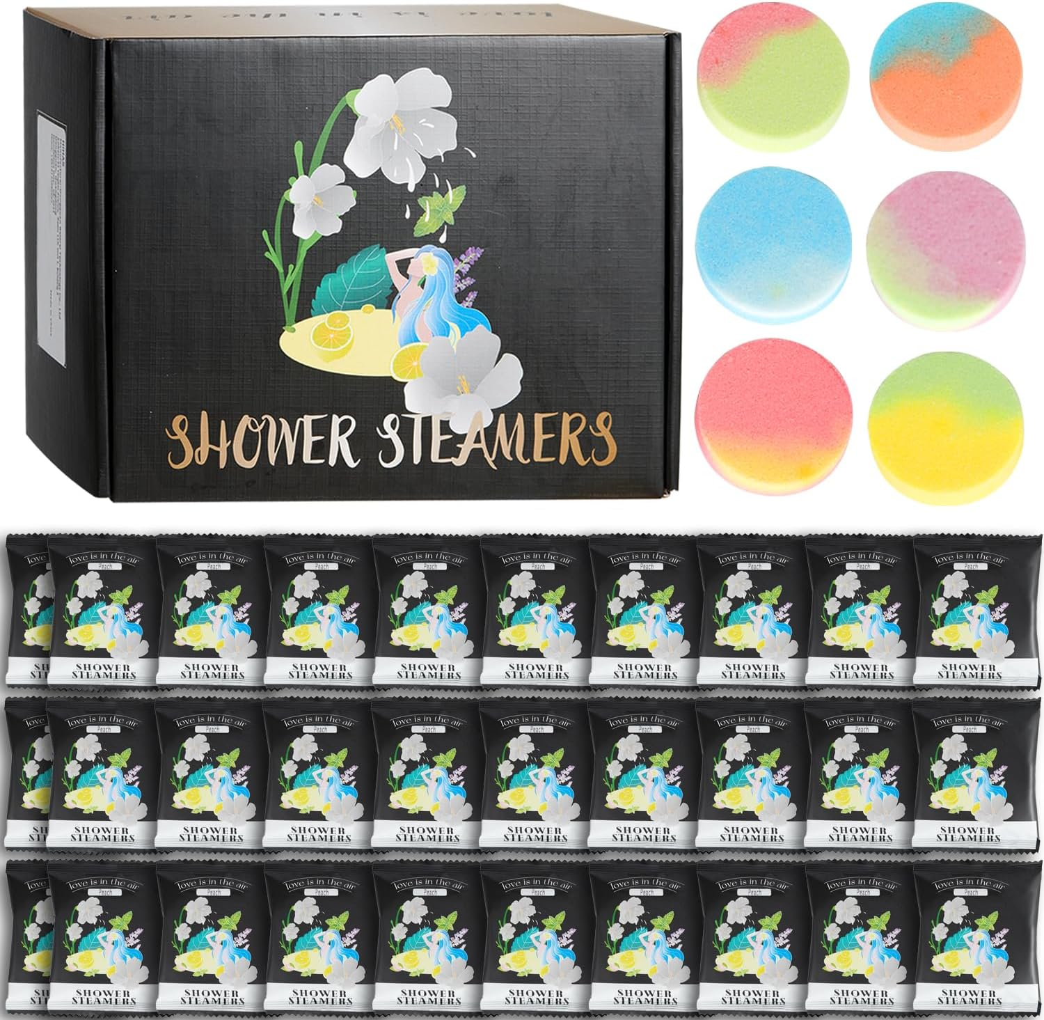 48 Pack Aromatherapy Shower Steamer Set for Relaxation Birthday Christmas Valentines for Women Men Shower Tablets Stress Relief Personal Care Spa image number 2