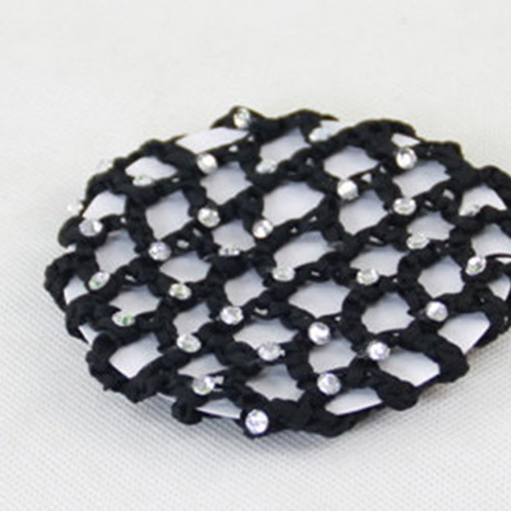 TSUOUKL Pack of 5, Net for Hair, Hair Nets Hairstyles, Hair Net, Hair Net, Bun Net, Ballet Bun Net, Crystal Hair Net, Ballet Hair Net, Bun Ballet Girls, Bun Glitter, Bun Nets image number 2