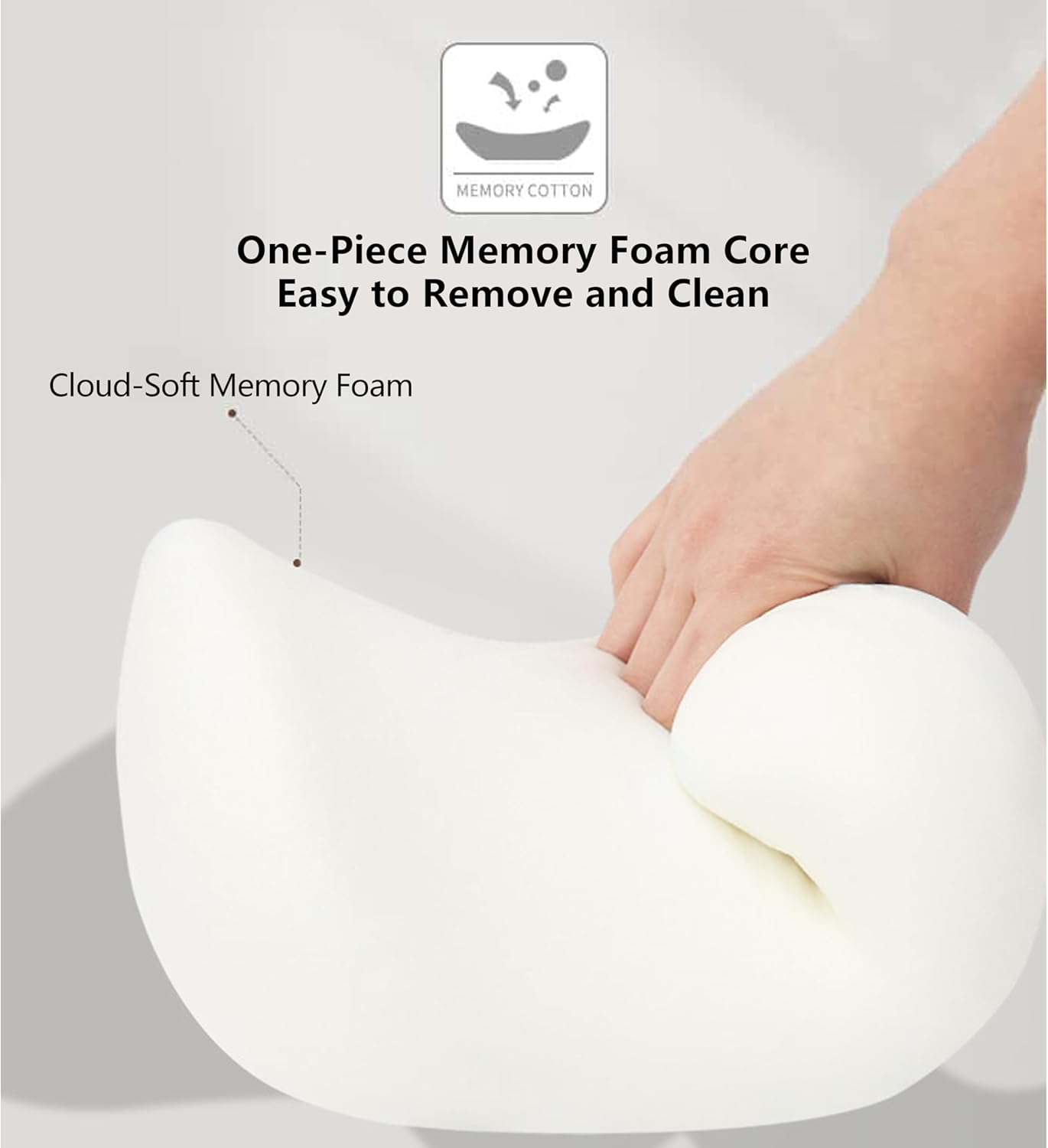 Car Headrest Pillow 2PCS Plush Bear ＆ Bunny Car Seat Headrest Pillow - Memory Foam Neck Support Cushions for Comfortable Driving, Easy Install & Washable (Pink) - Black Panda image number 4