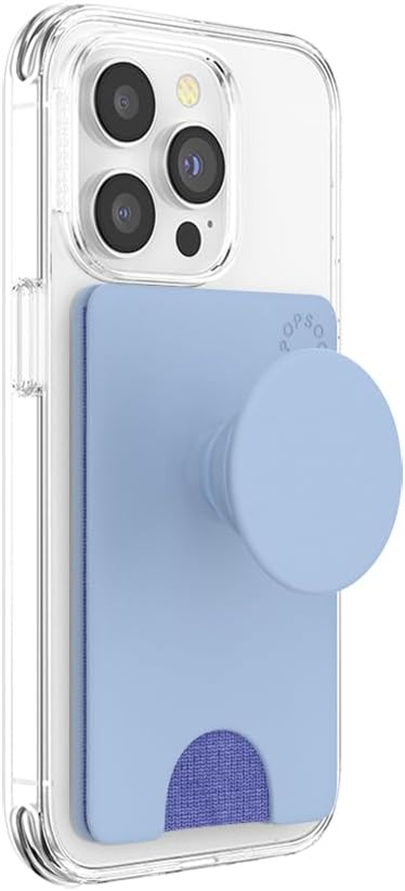 Popsockets Phone Wallet with Expanding Grip, Phone Card Holder, Wireless Charging Compatible, Wallet Compatible with Magsafe, into the Woods - Cobalt