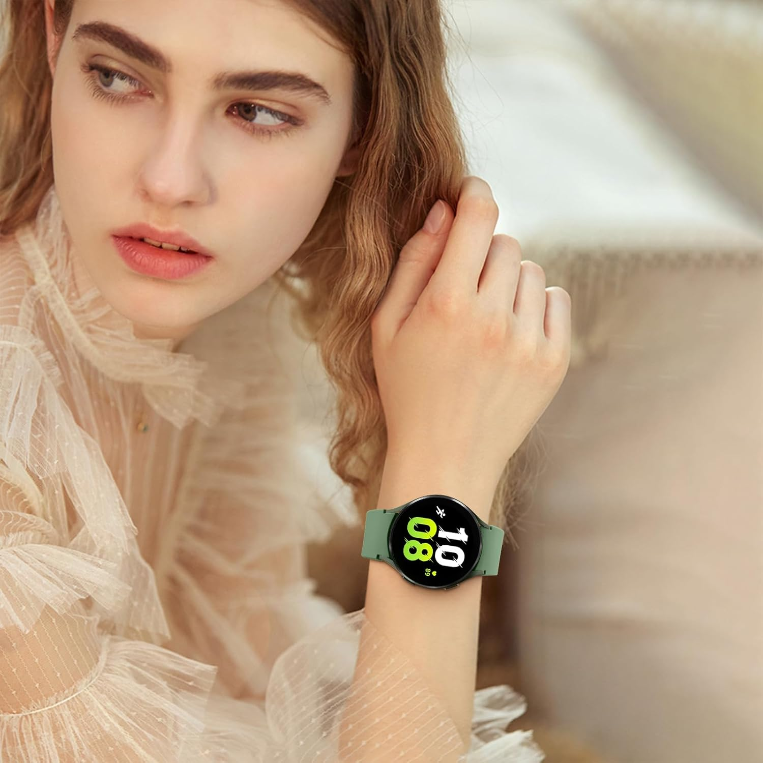 [4 Pack]Silicone Bands for Samsung Galaxy Watch 7 Bands/Samsung Galaxy Watch 7/FE/6/6 Classic/5/5 Pro/4 Women Men, 20Mm Soft Comfortable Adjustable Sports Replacement Strap image number 3