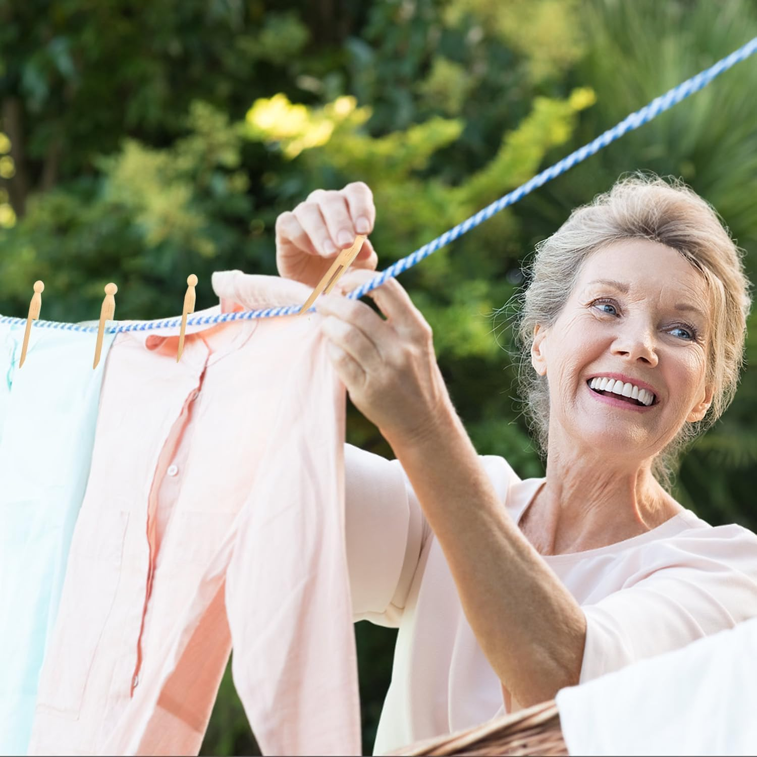 Lexziuo 10PCS Wooden Clothespin Dolls - Unpainted DIY Craft Peg Dolls for Wedding Cake Toppers, Baby Showers, Unique Home Decor & Keepsakes image number 1