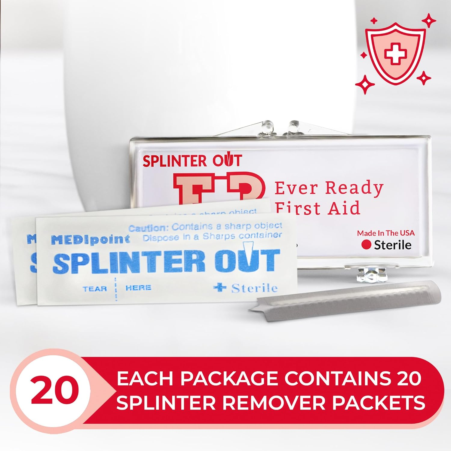 Ever Ready First Aid Splinter Out Splinter Remover, Pack of 3, 20 Packets per Case image number 1