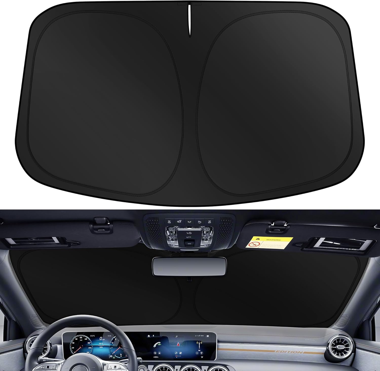 XHRING Windshield Sun Shade Sunshade Compatible with Subaru Outback 2026 2025 2024 2023 2020-2022 Base Premium Limited Touring SUV Accessories Car Front Windshield Cover Sun Shade Foldable Window image number 4