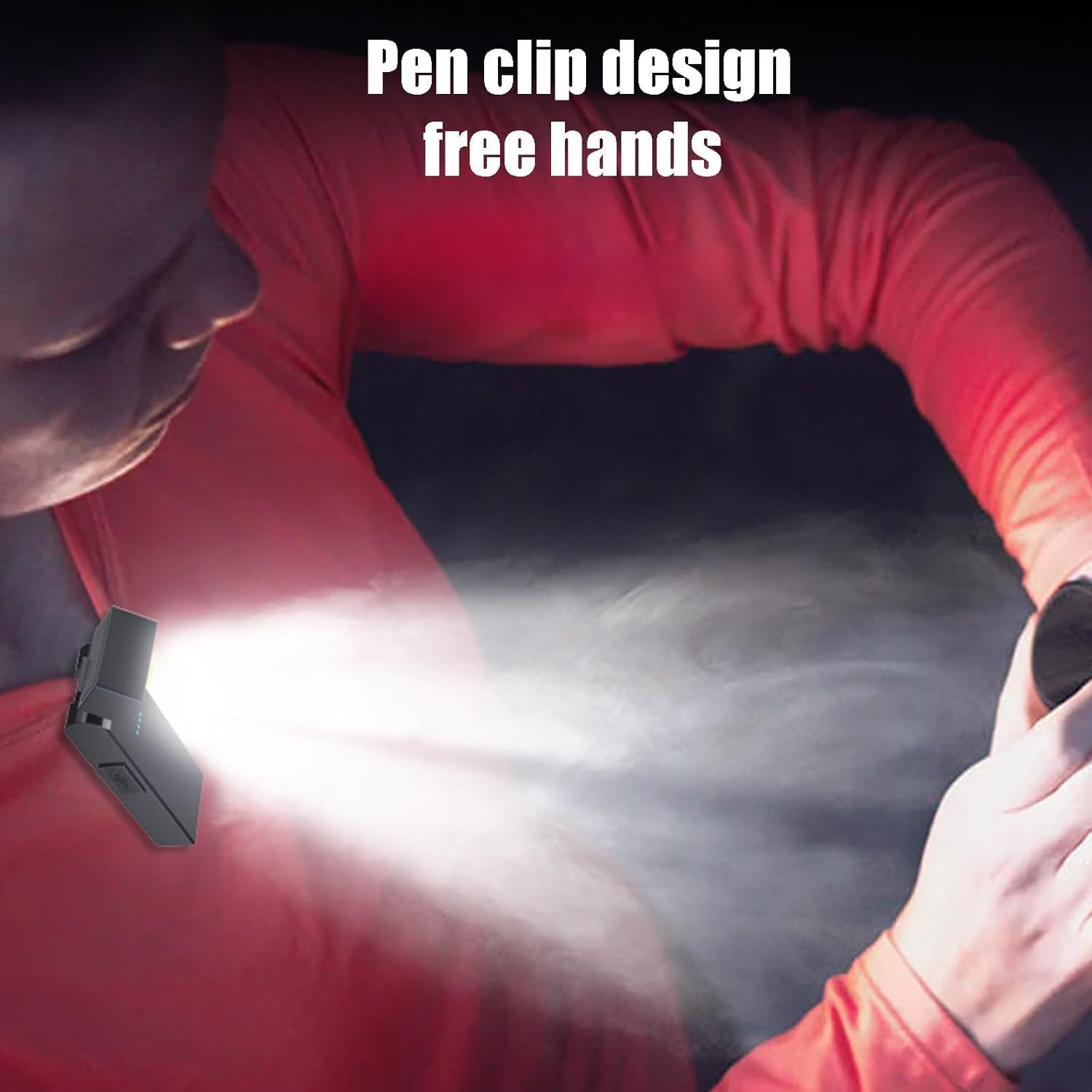 USB Rechargeable Maintenance Light with Magnetic Pen Clip Multi Function Strong Light Flashlight image number 1