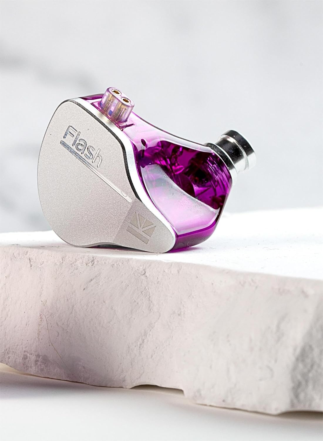 Keephifi KBEAR Flash Dual Drviers Hybrid Hifi Headphones, CNC Aluminum Alloy Cover in Ear, Powerful Magnetic Dynamic Driver 10Mm, Detachable Cable (Purple, No Microphone) image number 6