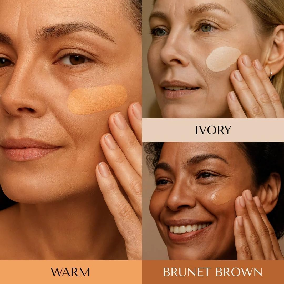 2026 New Glow Foundation Cushion, Air Cushion CC Cream, Glow Makeup, Moisturizing Concealer Brighten Long-Lasting, Even Skin Tone for All Skin Types (Warm)