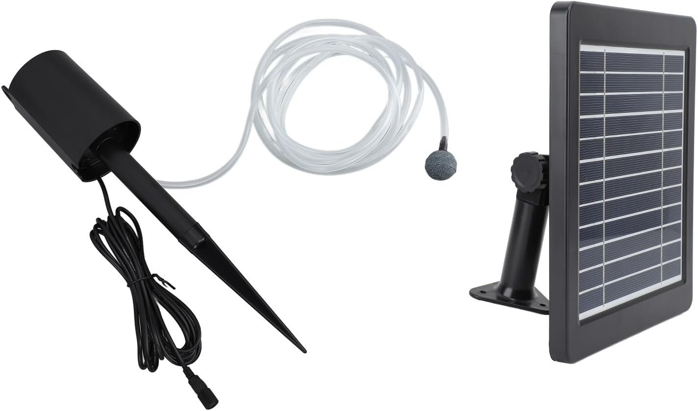 3 Modes Solar Air Pump, Waterproof Solar Aerator Air Pump Kit for Fish Pond, Long Working Hours, ABS Material image number 4