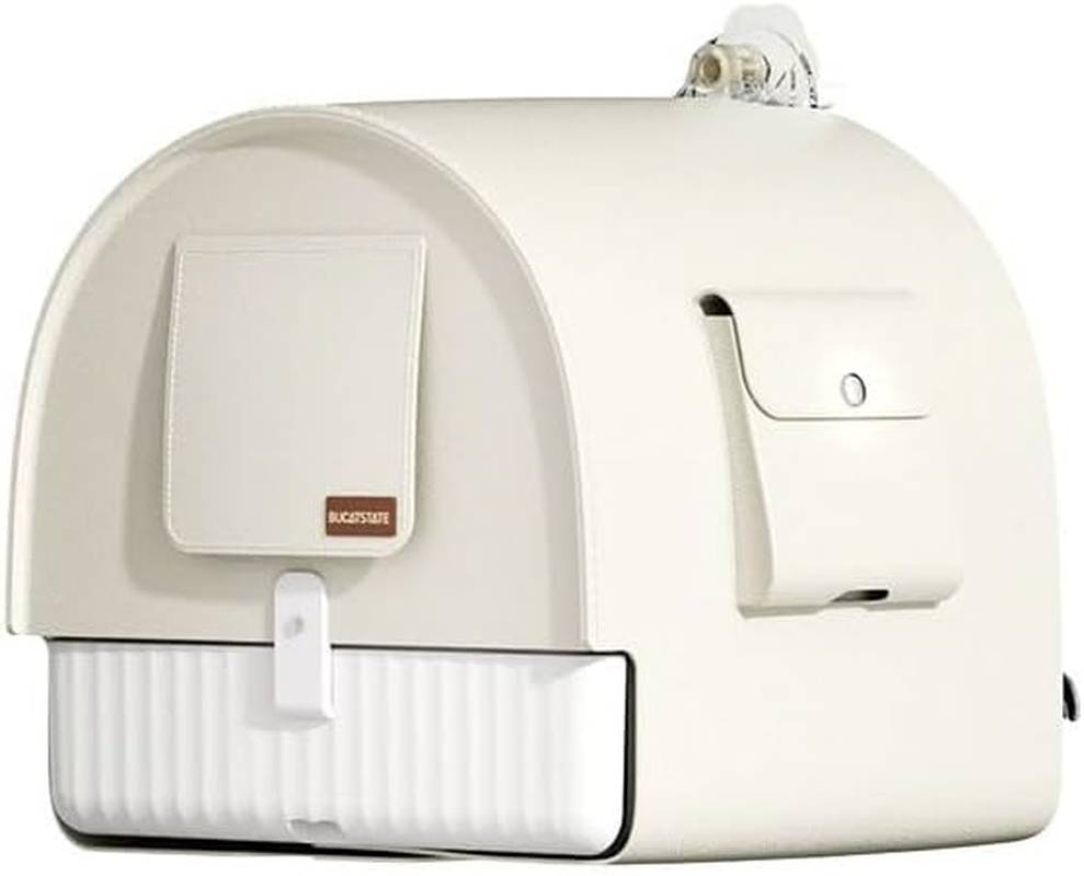 AIMALL Large Parrot Bird Bath Box with Drawer &ndash; 7.05X6.69X7.74In Hanging Cage Bathtub & Feeder for Budgie Cockatiel Parakeet Starling with Optional Protective Cover