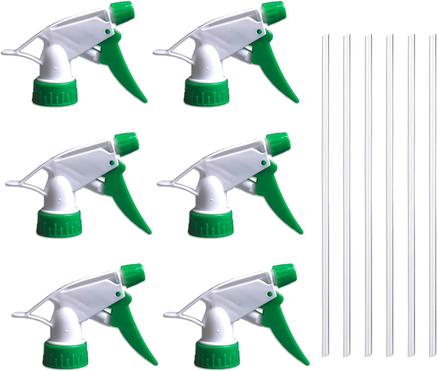 6Pcs Heavy Duty Trigger Sprayer Replacement Nozzles - 28-400 Spray Bottle Nozzle, Plastic Sprayer Tops, Standard Mist Spray Nozzle, Black