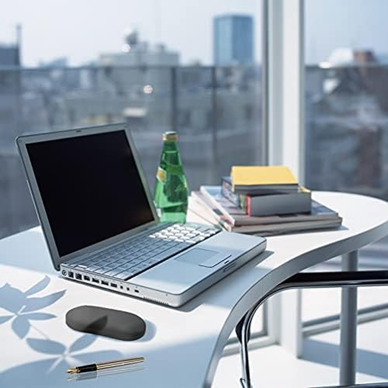 Upaclaire Clip-On Glasses Case Slim Hard Shell Ultra-Light Retro Flat Glasses Storage Box Compression Resistant Black - Black image number 2