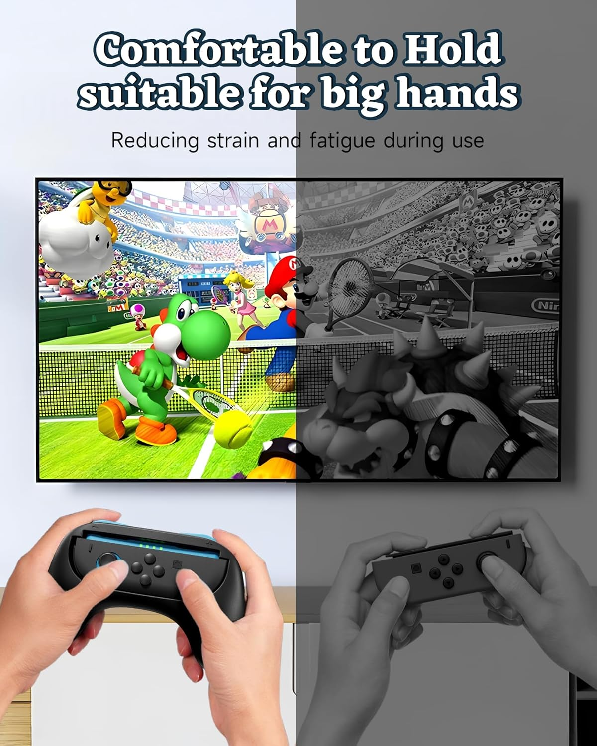 2-Pack Joycon Controller Grips for Switch 2 (2025)｜Ergonomic Replacement Hand Grips for Nintendo Switch 2 Joy-Con Controllers｜Non-Slip, Comfortable & Secure Hold for Enhanced Gaming (Black)​ image number 3