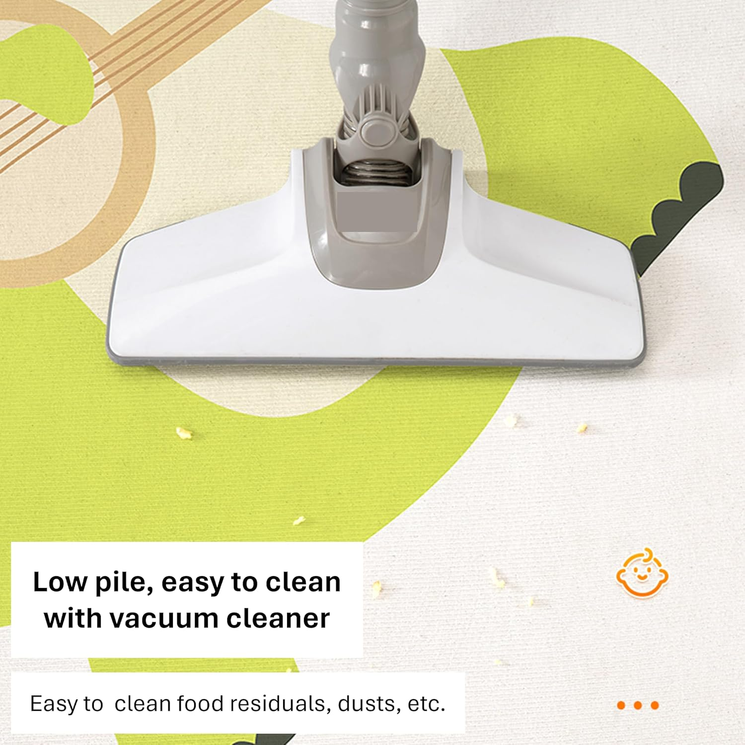 Round Play Mat, Anti-Slip, Green Crocodile, Animal, Cartoon, Cute, Kids Room Decor, Children'S Room Rug, Floor Rug, Area Rug, Diameter 80Cm/31.5&rsquo;&rsquo; image number 3